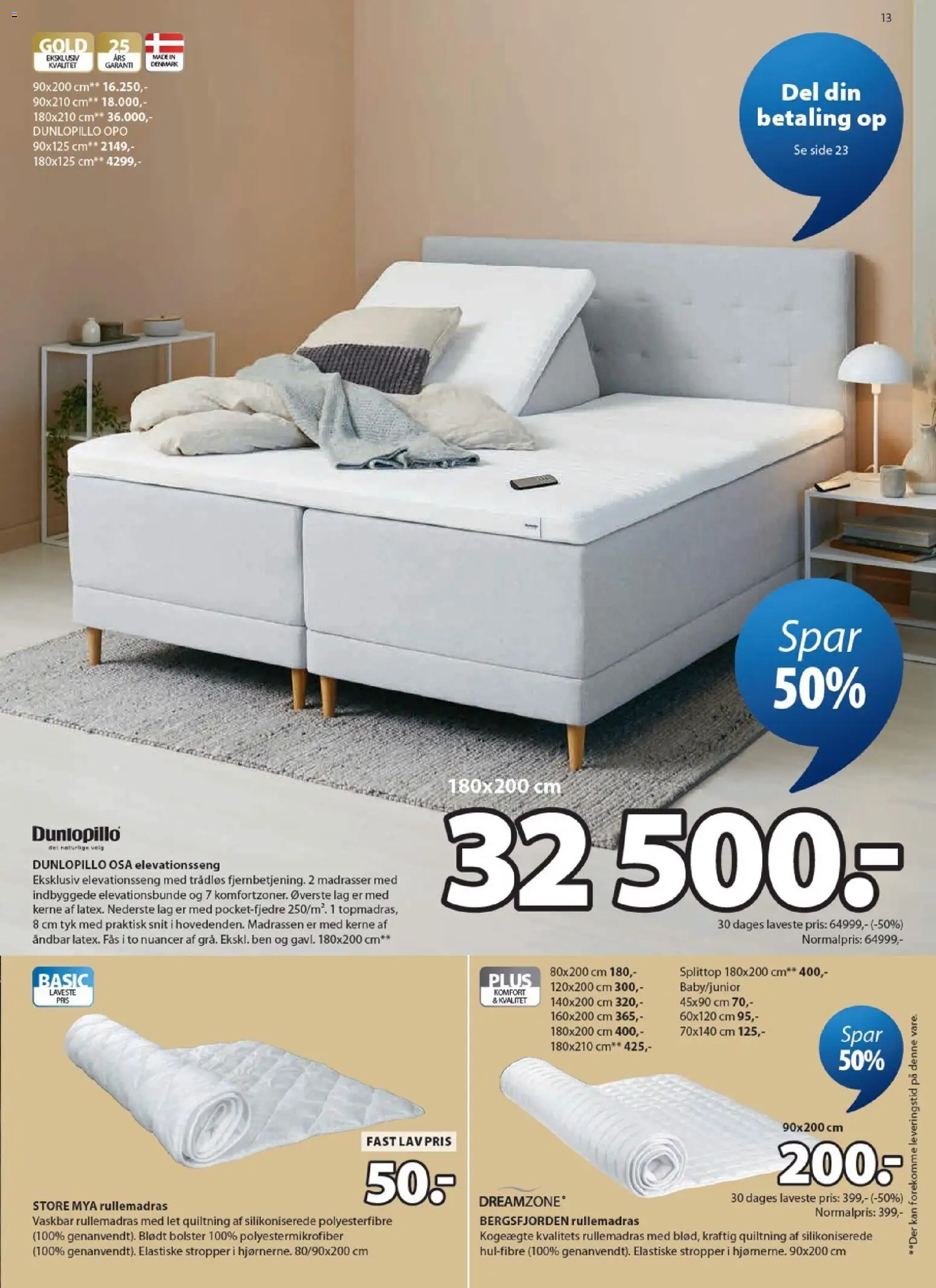JYSK tilbudsavis – gyldig fra 15.05.2026 | Side: 13 | Produkter: Elevationsseng