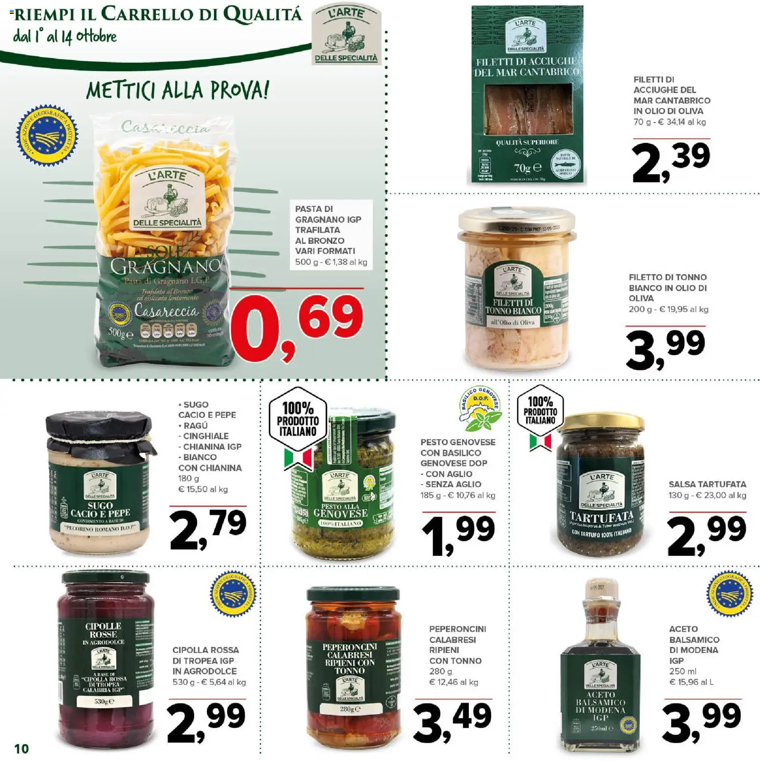 Volantino Todis del 01/10/2026 | Pagina: 10 | Prodotti: Tartufo, Acciughe, Pecorino, Olio di Oliva