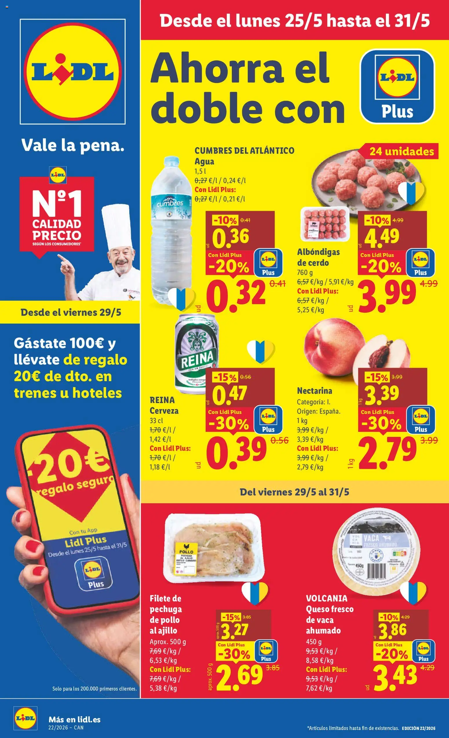 Lidl folleto │ válido desde el 18.05.2026 | Página: 1 | Productos: Queso, Queso fresco, Cerdo, Filete