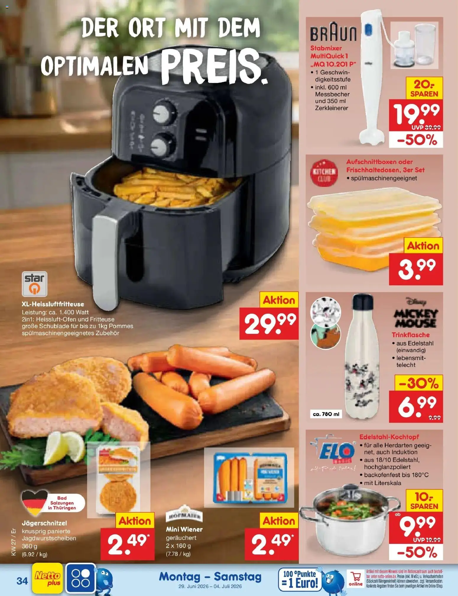Netto Marken-Discount Prospekt Nordhausen – gültig ab 29.06.2026 | Seite: 52 | Produkte: Pommes, Fritteuse, Stabmixer