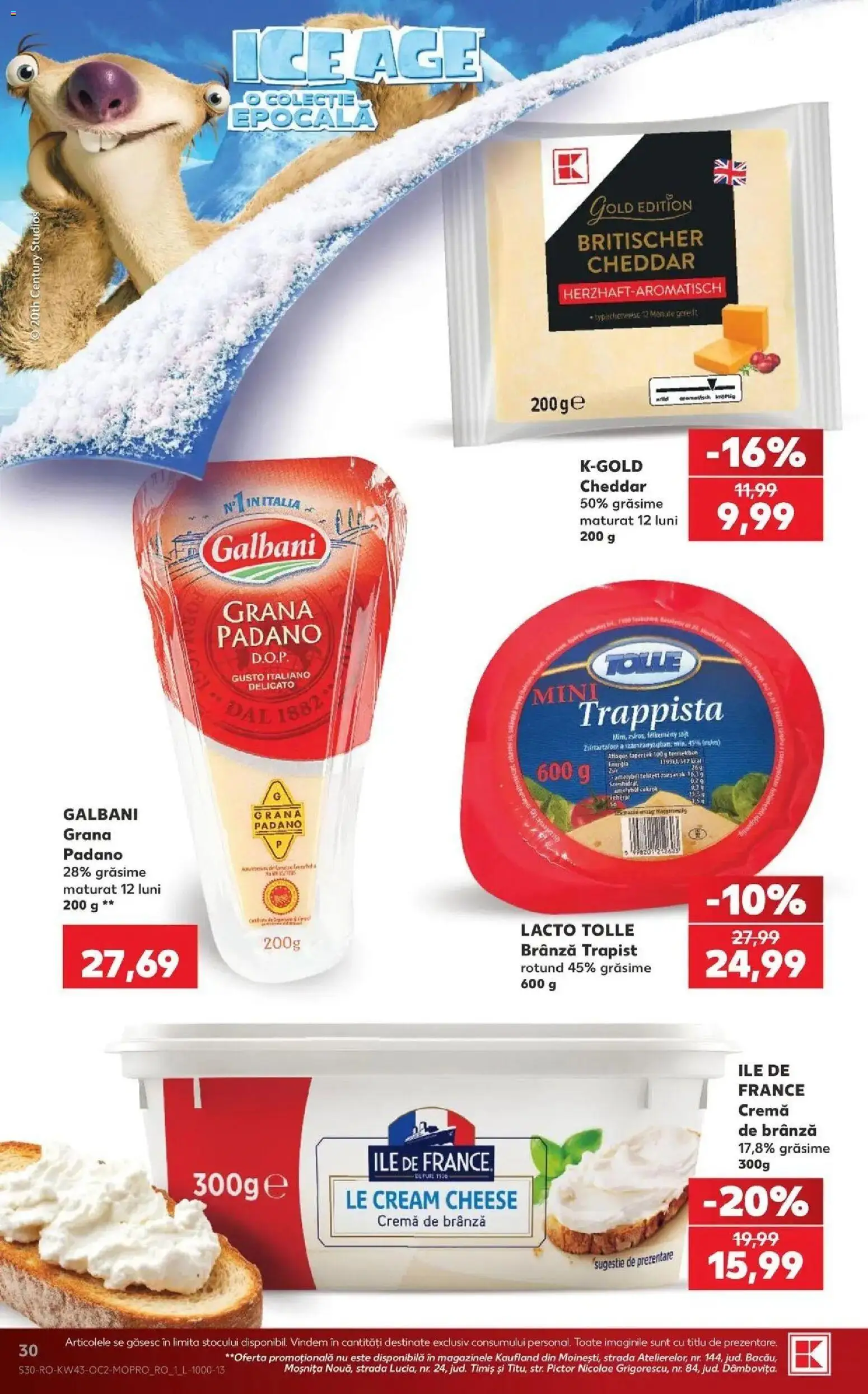 Noul catalog Kaufland – valabil de la 21.10.2026 | Pagină: 30 | Produse: Brânză, Cremă, Cremă de brânză