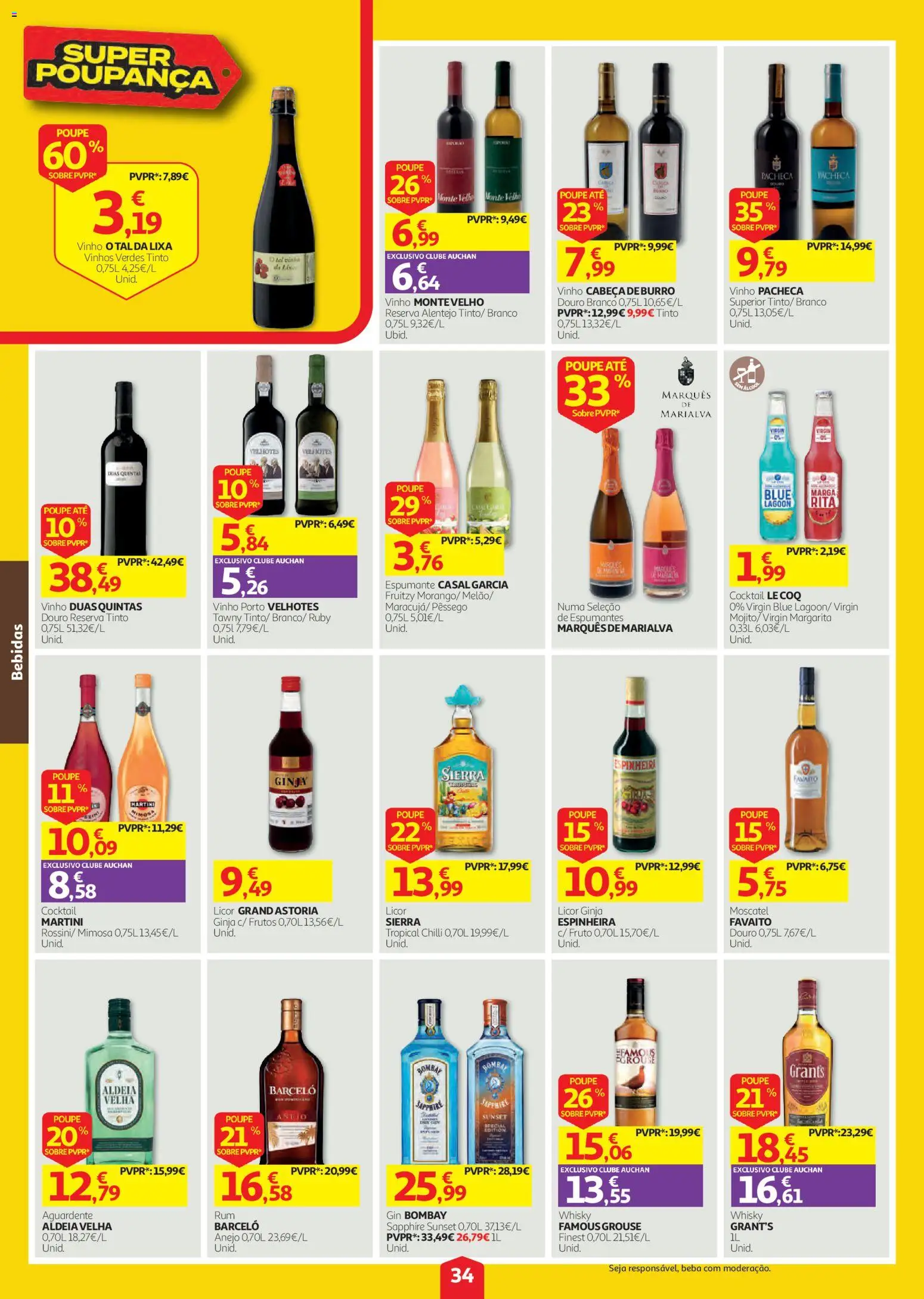 Auchan folheto │ válido de 03/09/2026 | Página: 34 | Produtos: Lixa, Whisky, Licor, Álcool
