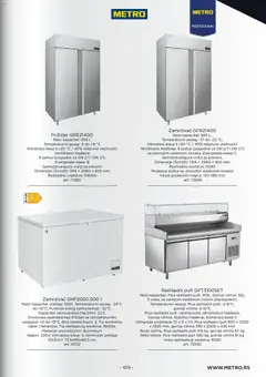 Metro katalog Horeca Profesionalna oprema - pregled Metro kataloga - važi od 10.07.2026 | Strana: 109 | Proizvode: Polica, Frižider, Pica, Zamrzivač