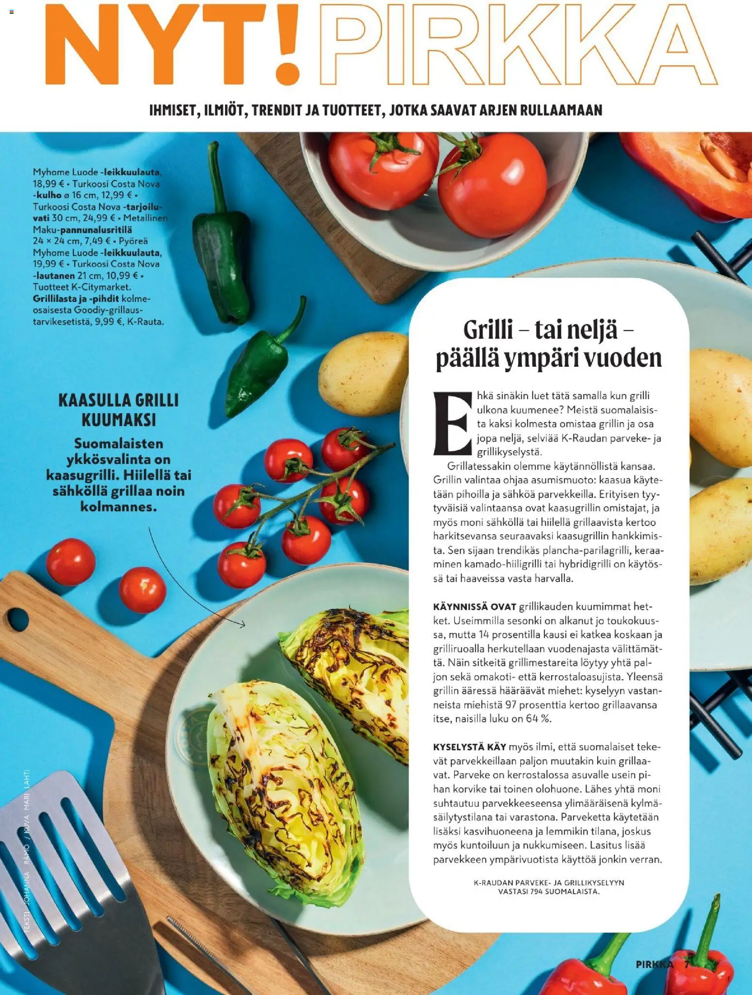 K-Supermarket tarjoukset - Pirkka – voimassa 10.06.2026 alkaen | Sivu: 7 | Tuotteet: Grilli, Lautanen