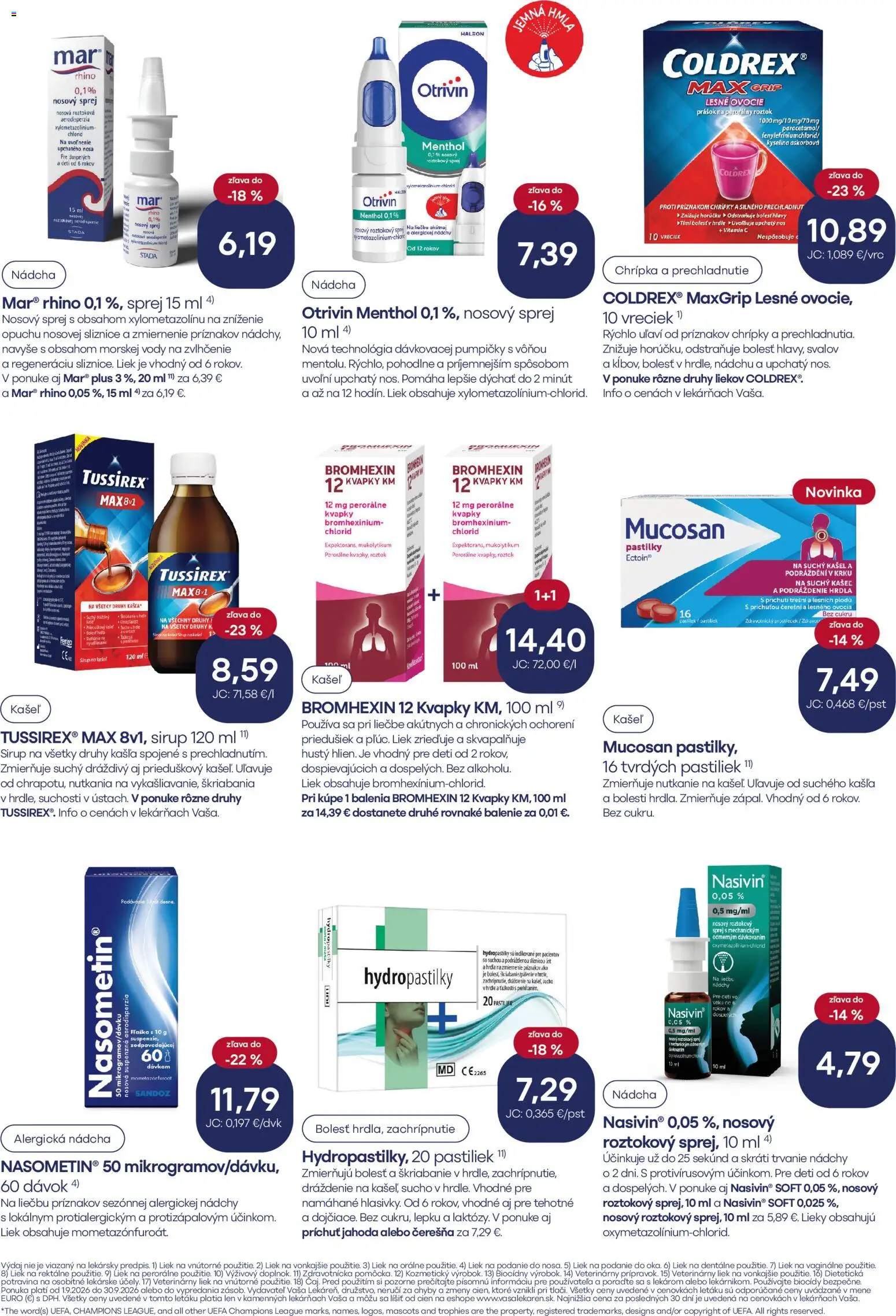 Nové Vaša lekáreň akcie – leták je platný od 01.09.2026 | Strana: 7 | Produkty: Aku, Sirup, Ovocie