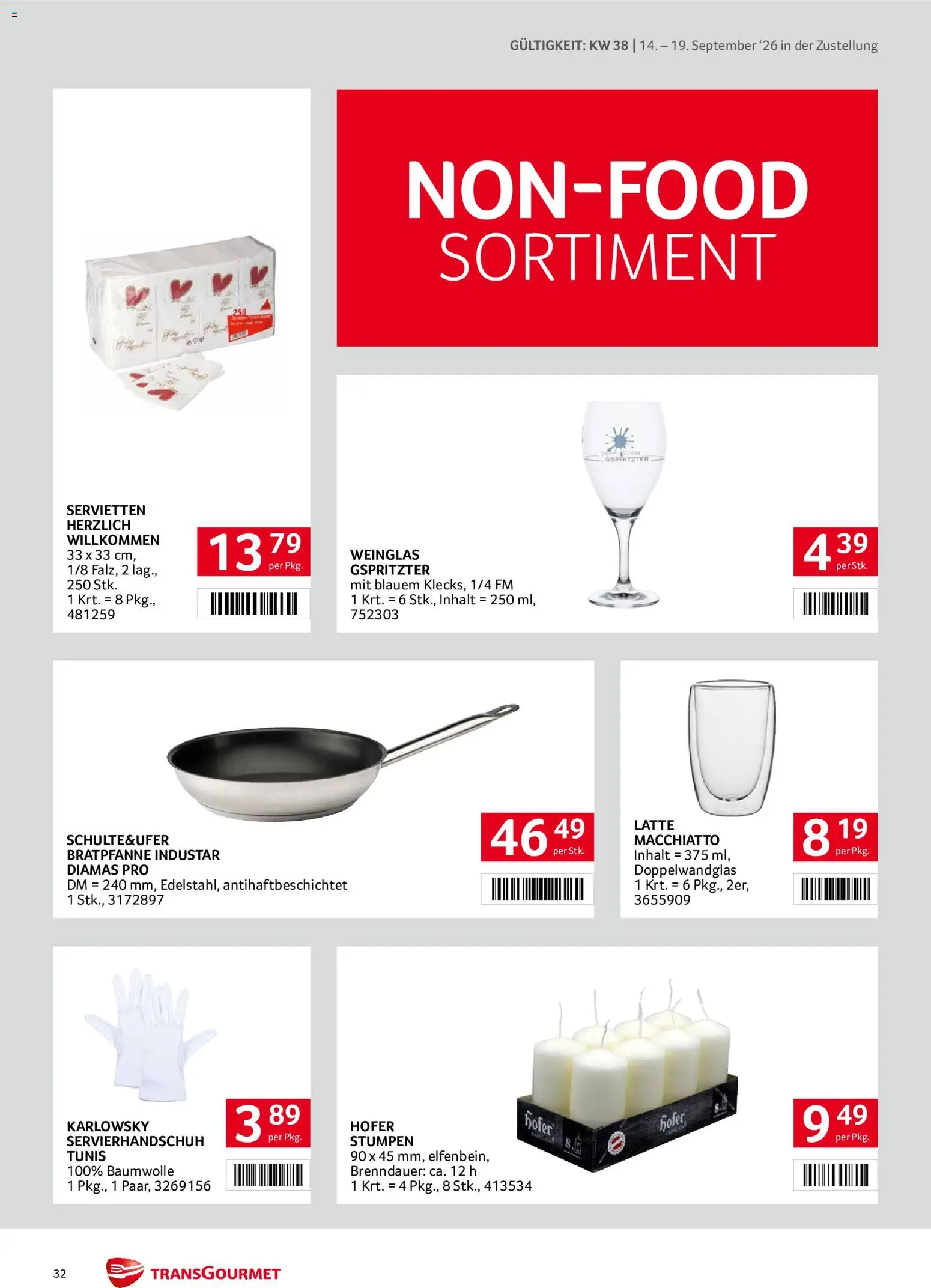 Transgourmet Zustellaktion gültig ab 14.09.2026 | Seite: 32