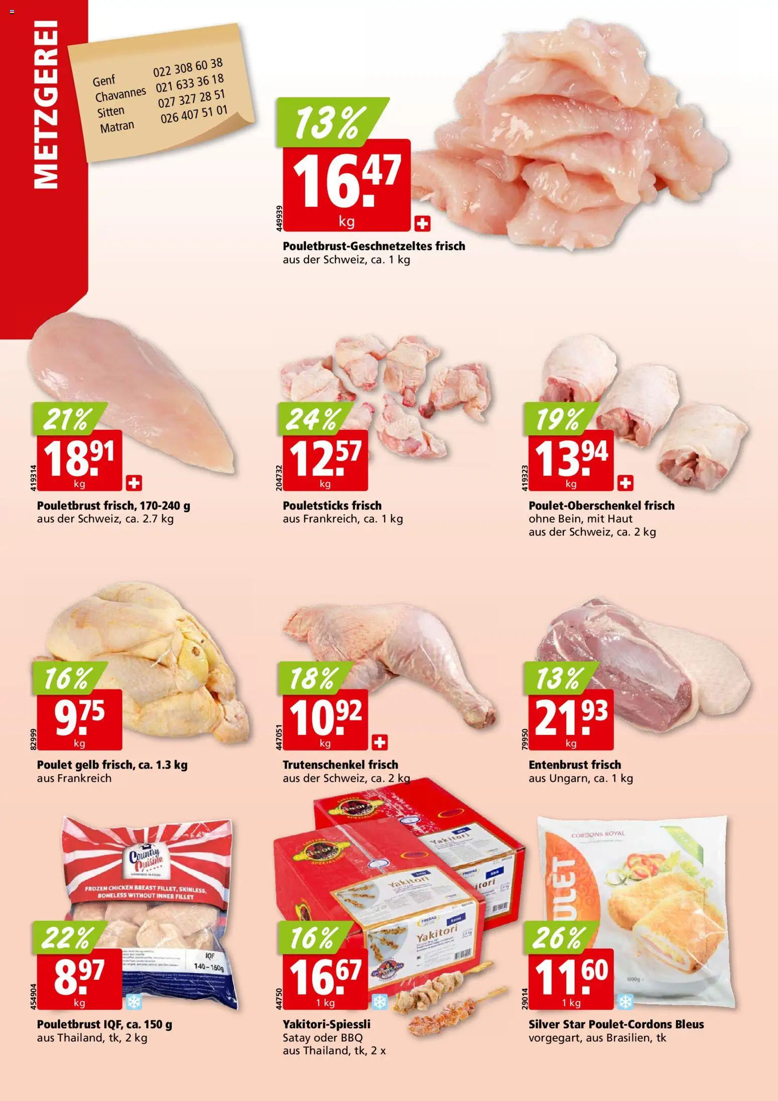 Aligro aktionen Chavannes, Matran, Genf, Sitten – gültig ab 02.11.2026 | Seite: 6 | Produkte: Pouletbrust, Entenbrust