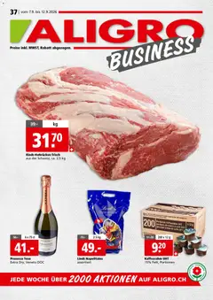 Aligro aktionen Business Schlieren, Gossau SG, Frauenfeld, Rapperswil-Jona, Sargans, Bern ab 07.09.2026 gültig