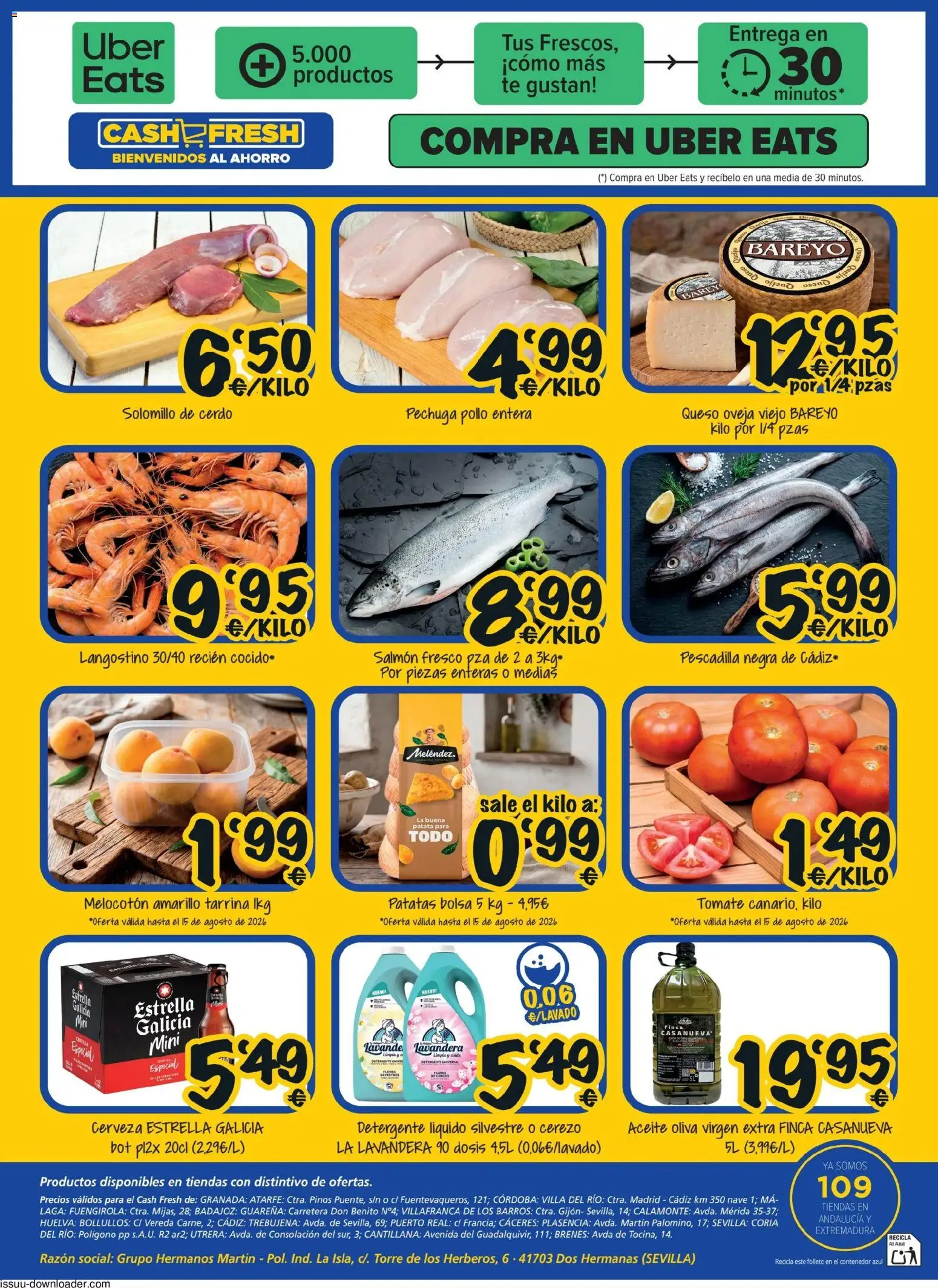 Cash Fresh folleto Bono 5 │ válido desde el 31/07/2026 | Página: 2 | Productos: Cerdo, Detergente líquido, Bolsa, Melocotón amarillo