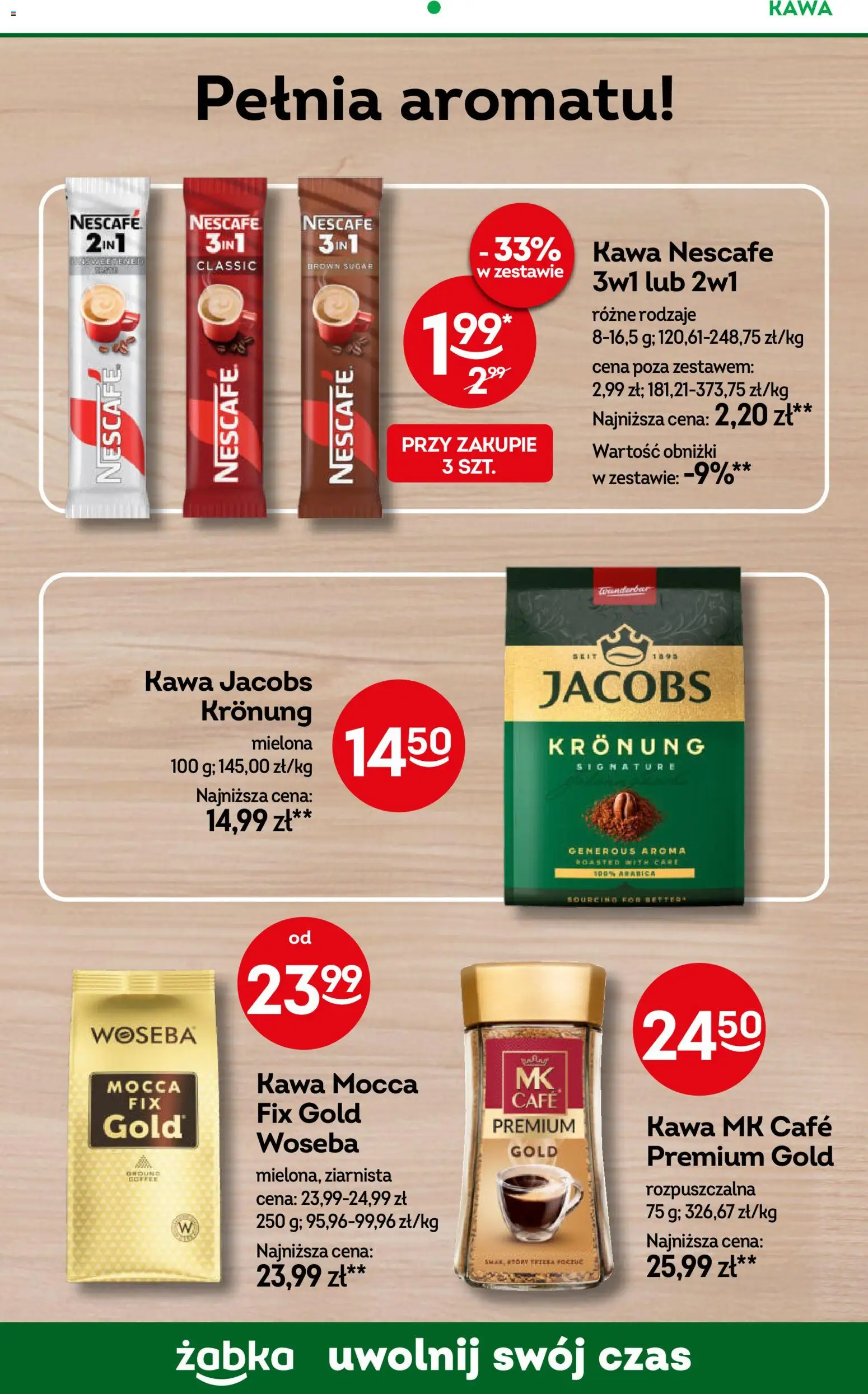 Żabka gazetka - Codzienne produkty od 29.07.2026 | Strona: 15 | Produkty: Kawa mk cafe, Jacobs, Nescafe, Kawa