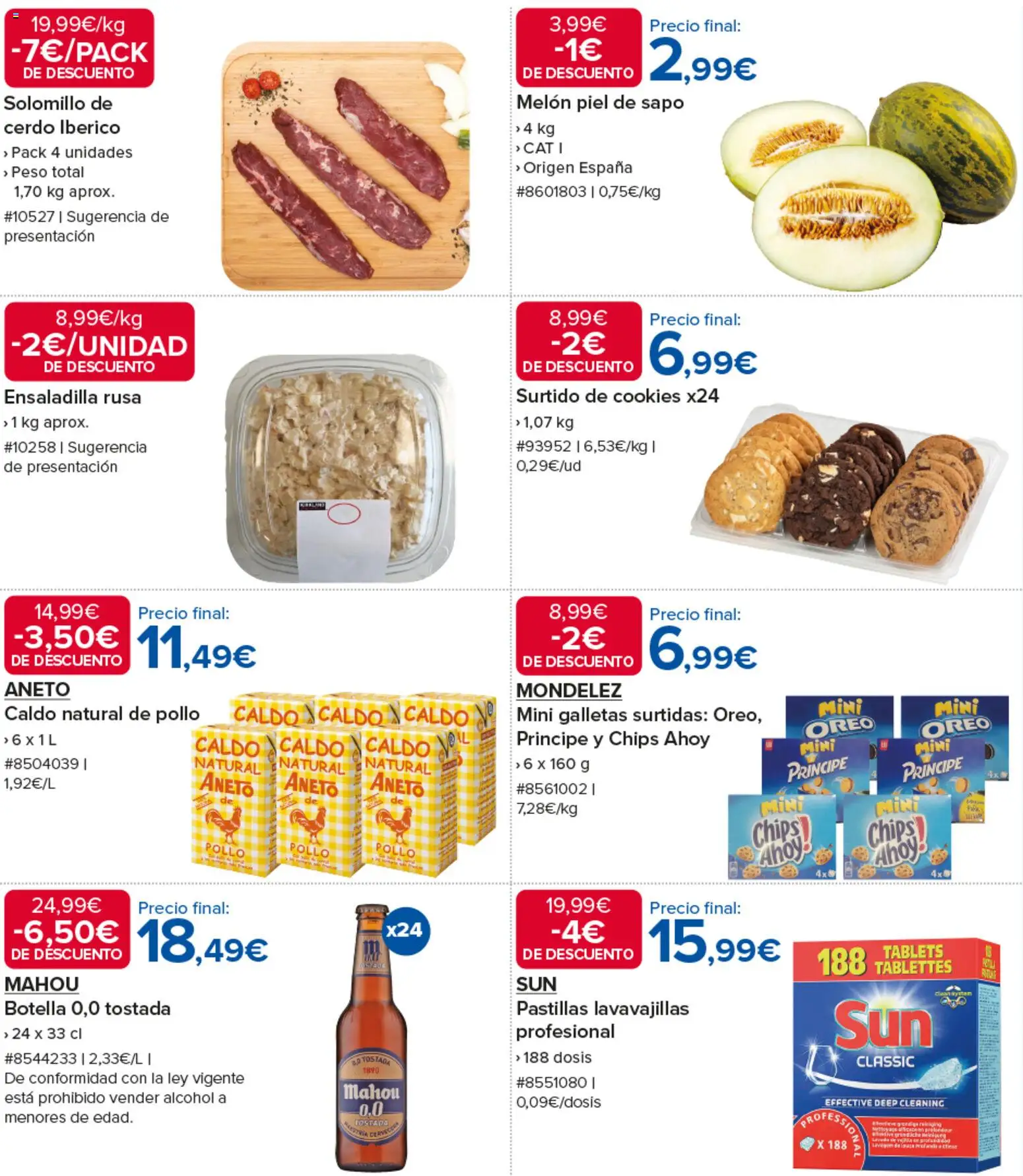Costco 4 días de descuentos │ válido desde el 27/08/2026 | Página: 2 | Productos: Melón, Ensaladilla, Peso, Pollo