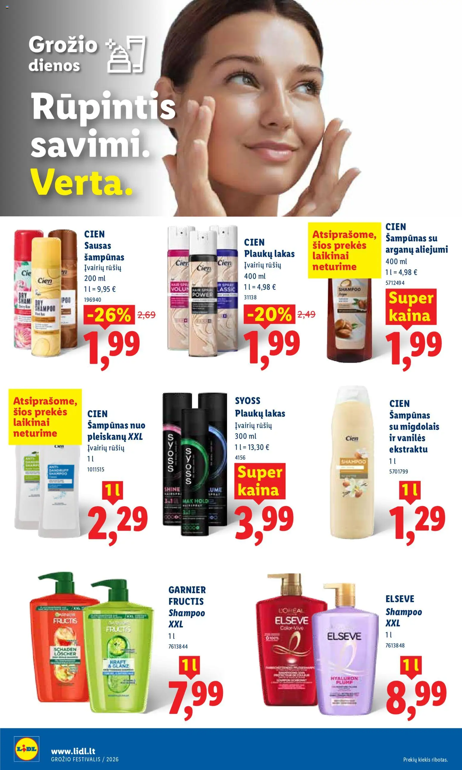 LIDL akcijos nuo 2026.08.03 | Puslapis: 30 | Prekių: Šampūnas