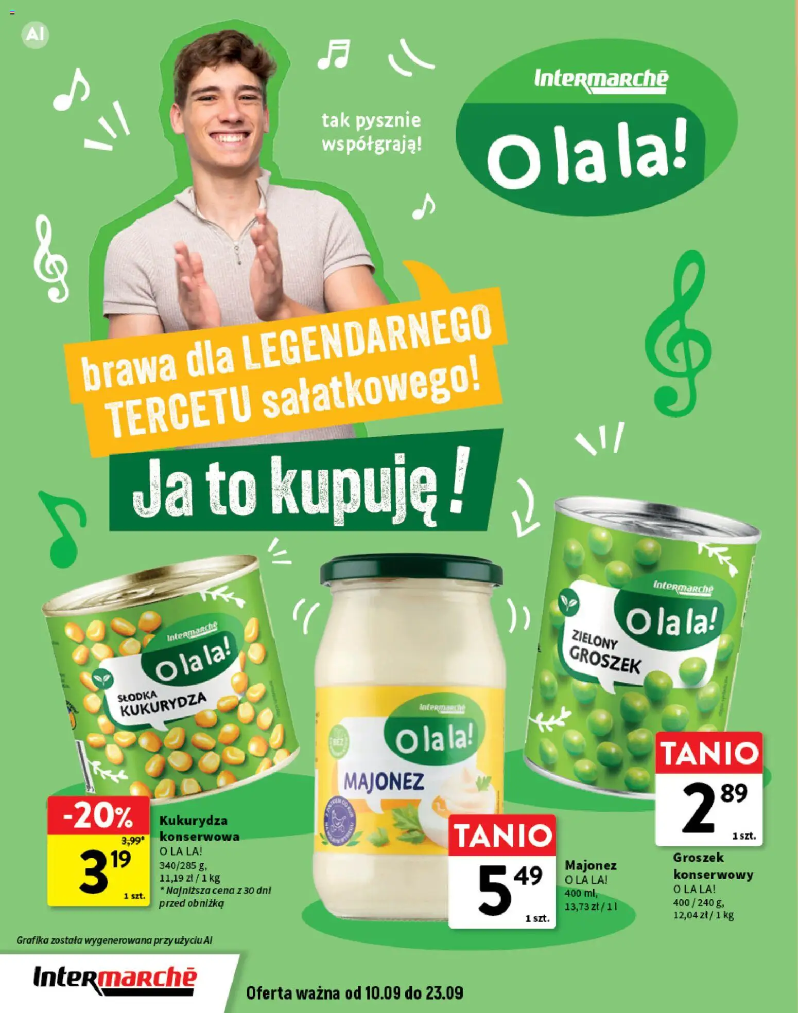 Intermarche gazetka - O La La! Ja to kupuję! od 10.09.2026 | Strona: 10 | Produkty: Groszek, Kukurydza, Majonez