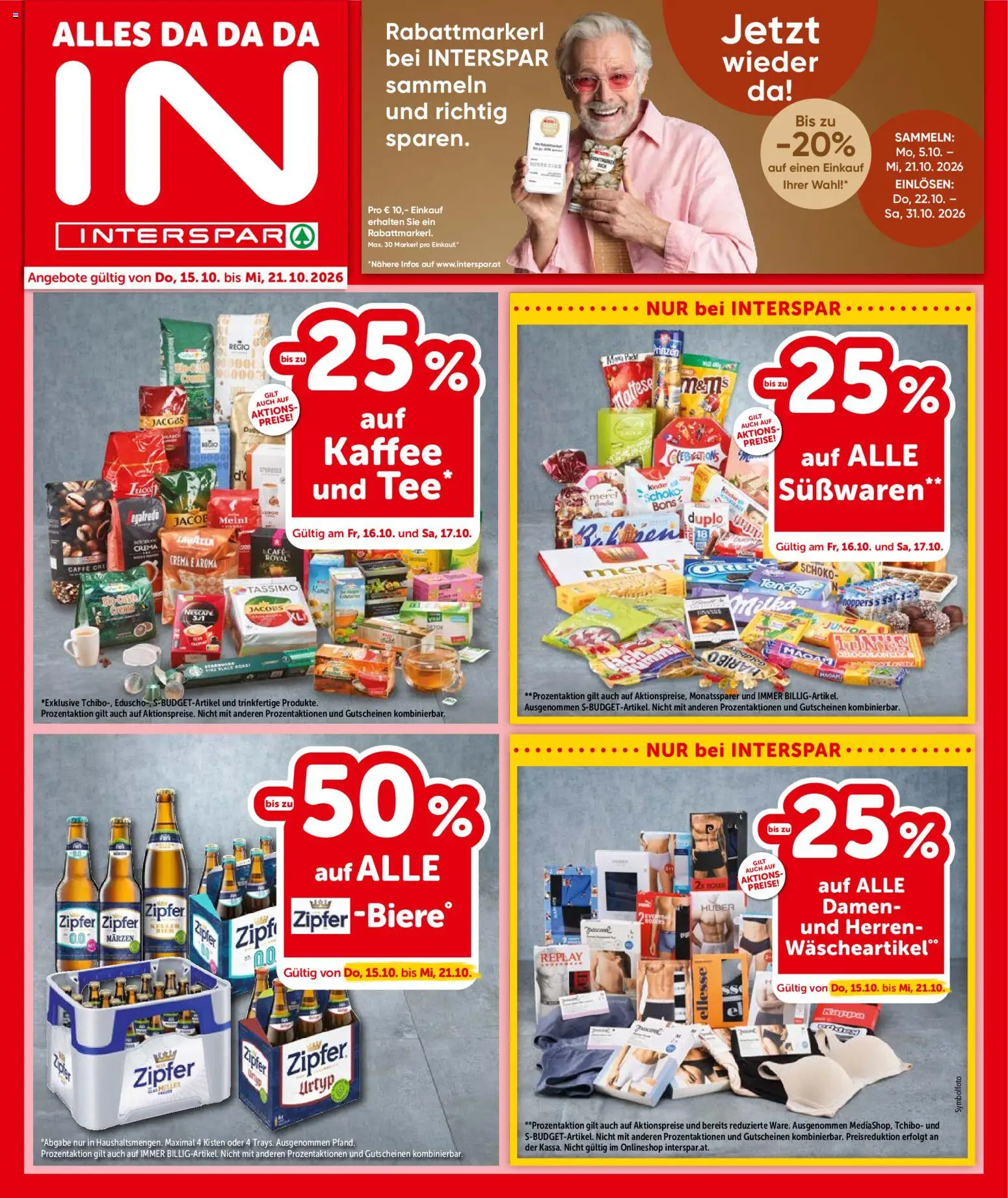 Interspar Flugblatt - Salzburg gültig ab 13.10.2026 | Seite: 1 | Produkte: Kaffee, Süßwaren