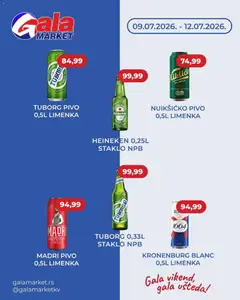 Gala MARKET katalog Vikend - pregled Gala MARKET kataloga - važi od 09.07.2026
