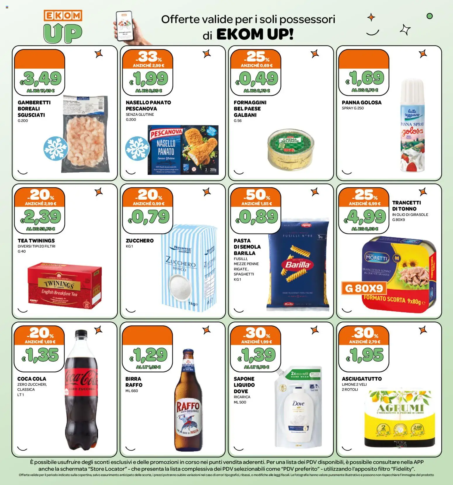Volantino Ekom del 25/08/2026 | Pagina: 14 | Prodotti: Pasta, Semola, Penne, Spaghetti