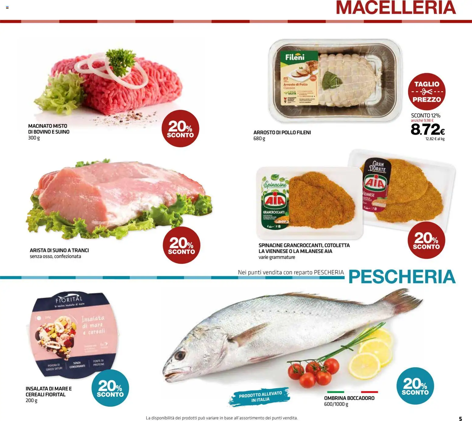 Volantino Superconti del 24/09/2026 | Pagina: 5 | Prodotti: Bovino, Cereali, Taglio, Macinato