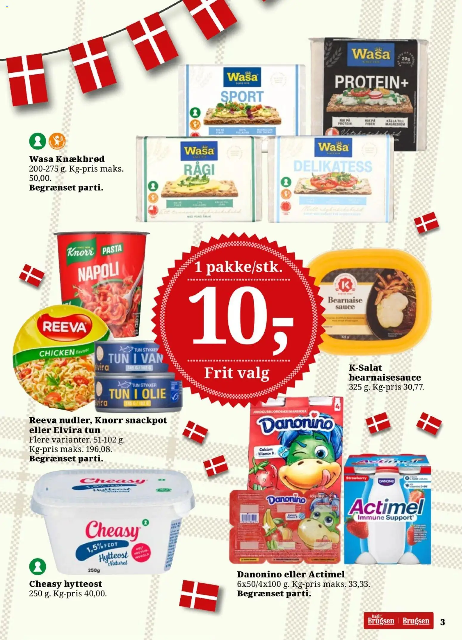Dagli'Brugsen tilbudsavis – gyldig fra 25/09/2026 | Side: 3 | Produkter: Olie, Pasta, Hytteost, Tun