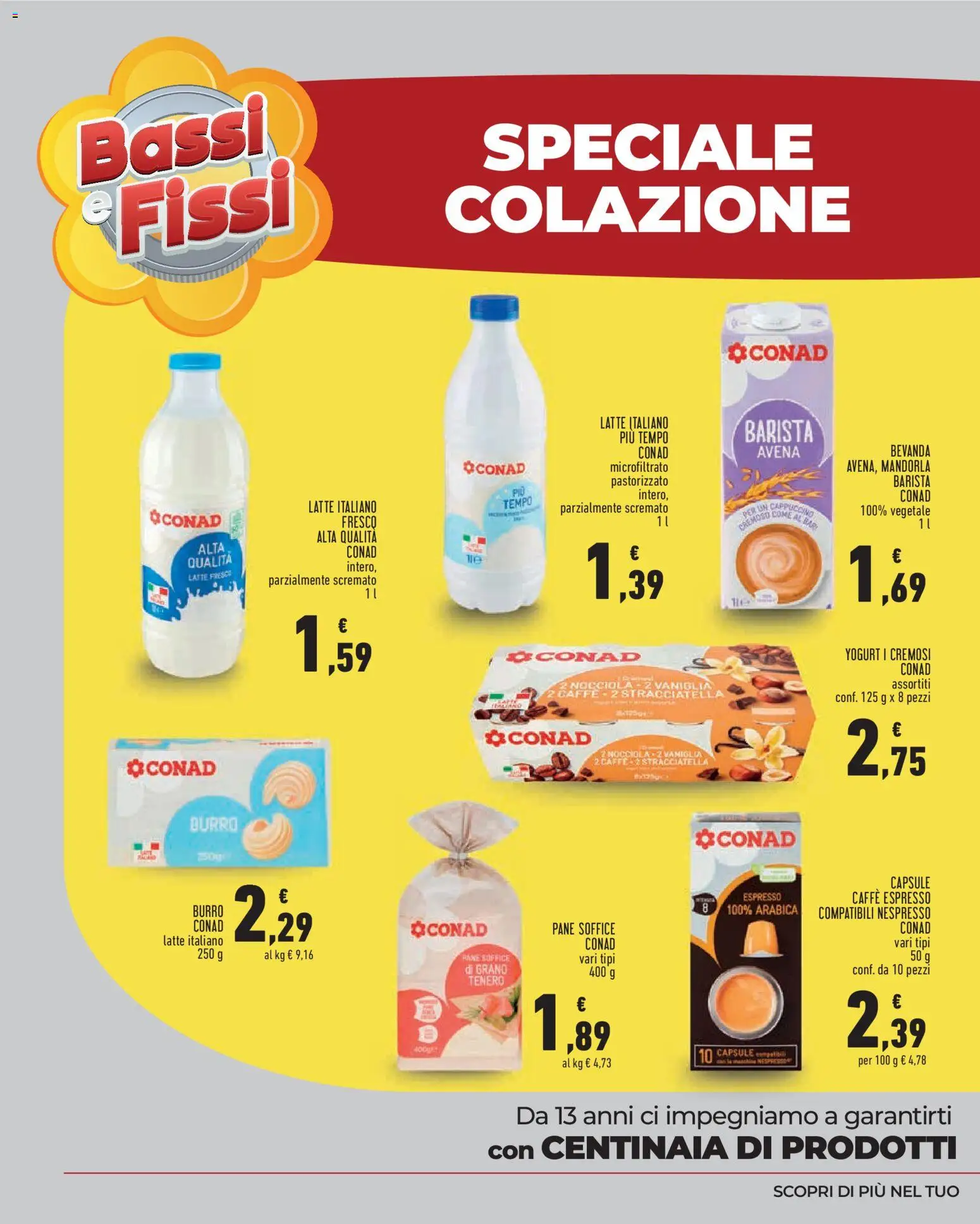 Volantino Conad del 16/09/2026 | Pagina: 4 | Prodotti: Yogurt, Pane, Mandorla, Burro