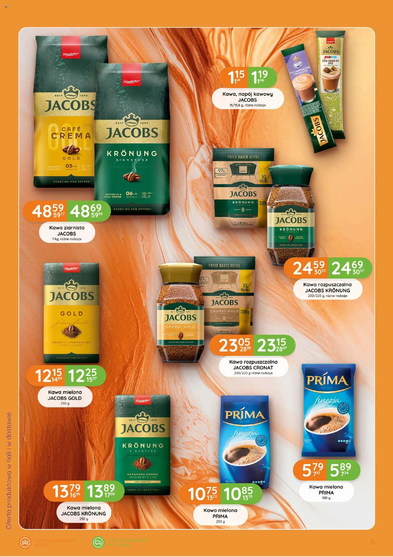 Eurocash gazetka - Katalog Studencka Przerwa na Kawę od 08.10.2026 | Strona: 6 | Produkty: Jacobs, Kawa ziarnista, Cappuccino, Jacobs gold