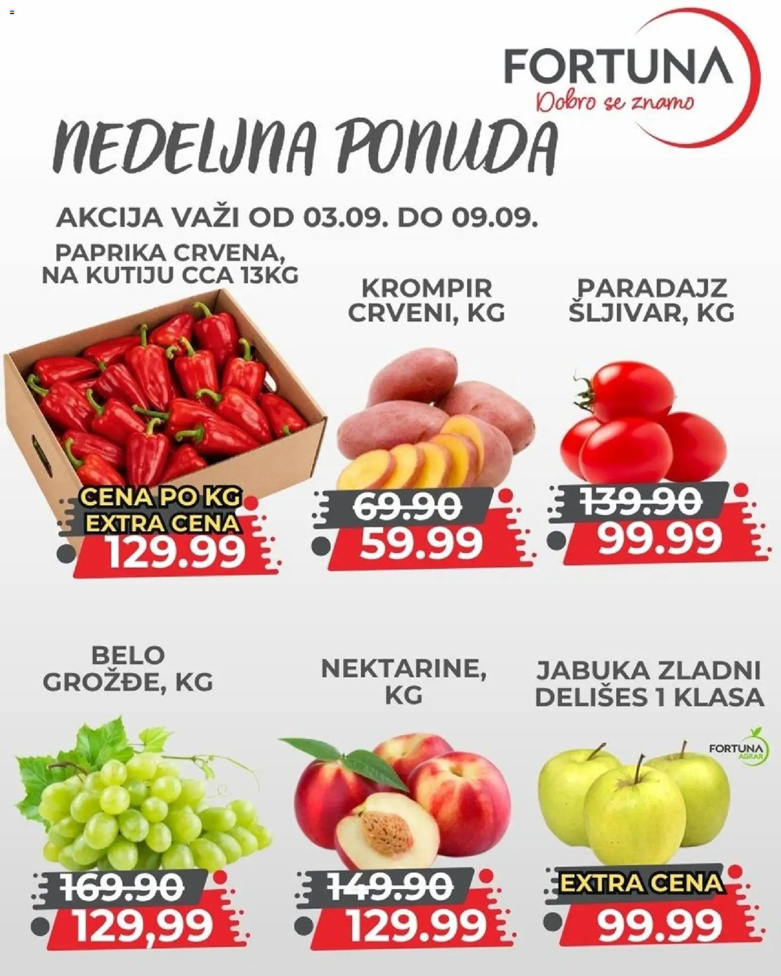 Fortuna Market katalog - važi od 03.09.2026 | Strana: 3 | Proizvode: Krompir, Paprika, Paradajz