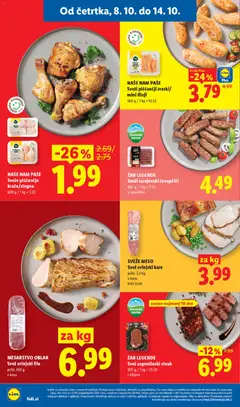 Lidl katalog akcije – veljaven od 08.10.2026 | Stran: 2 | Izdelki: Čevapčiči, Zar, Svinjski kare