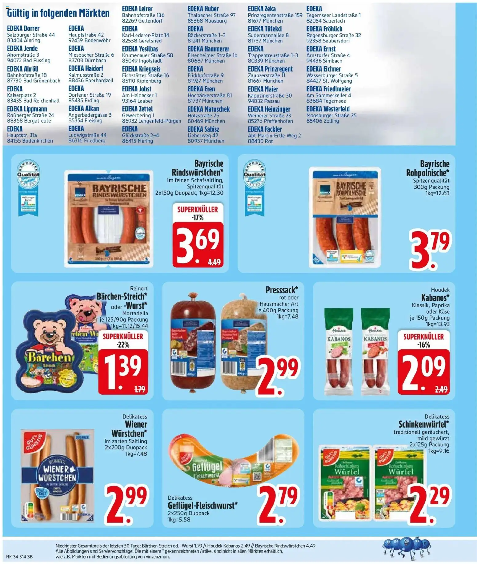 Edeka Prospekt Zolling (ab 17.08.2026) » Angebote Online | Seite: 16 | Produkte: Käse, Bad, Paprika, Wurst