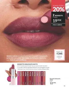 Anteprima del volantino Avon catalogo - campagna 7/2026 valido a partire dal 01/07/2026 | Pagina: 45 | Prodotti: Rossetto, Blush