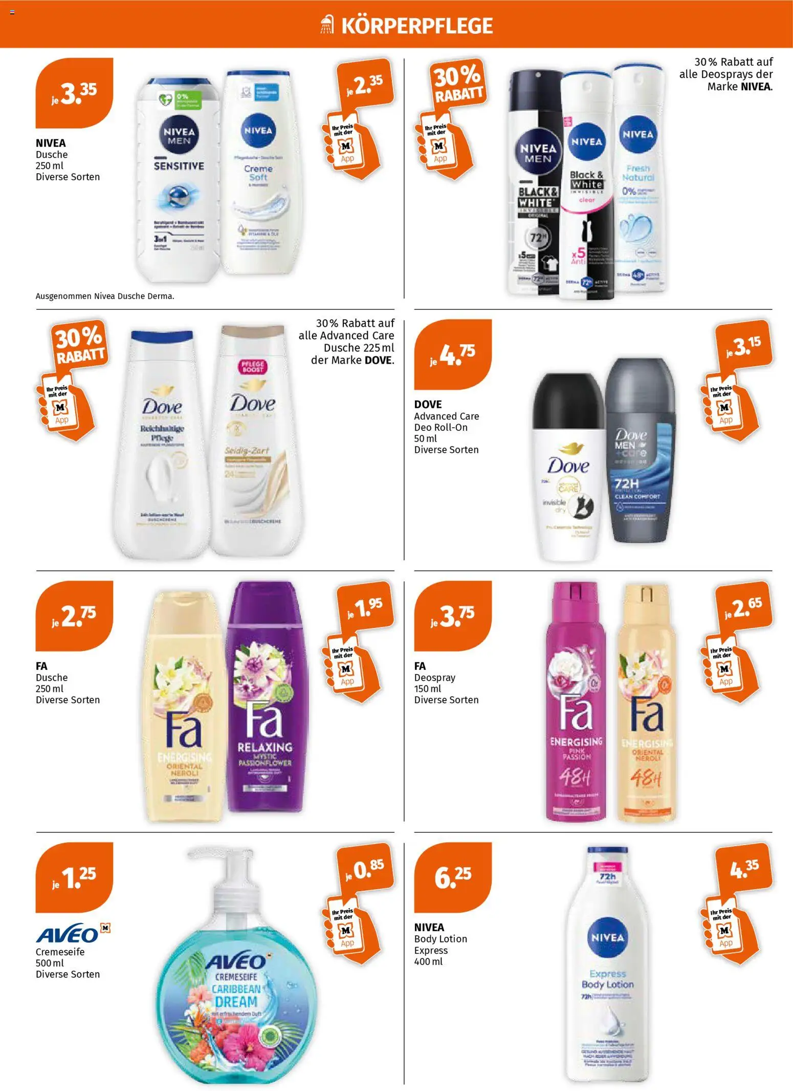 Müller aktionen – gültig ab 09.04.2026 | Seite: 4 | Produkte: Dusche, Shower Gel, Deospray, Deo Roll-On