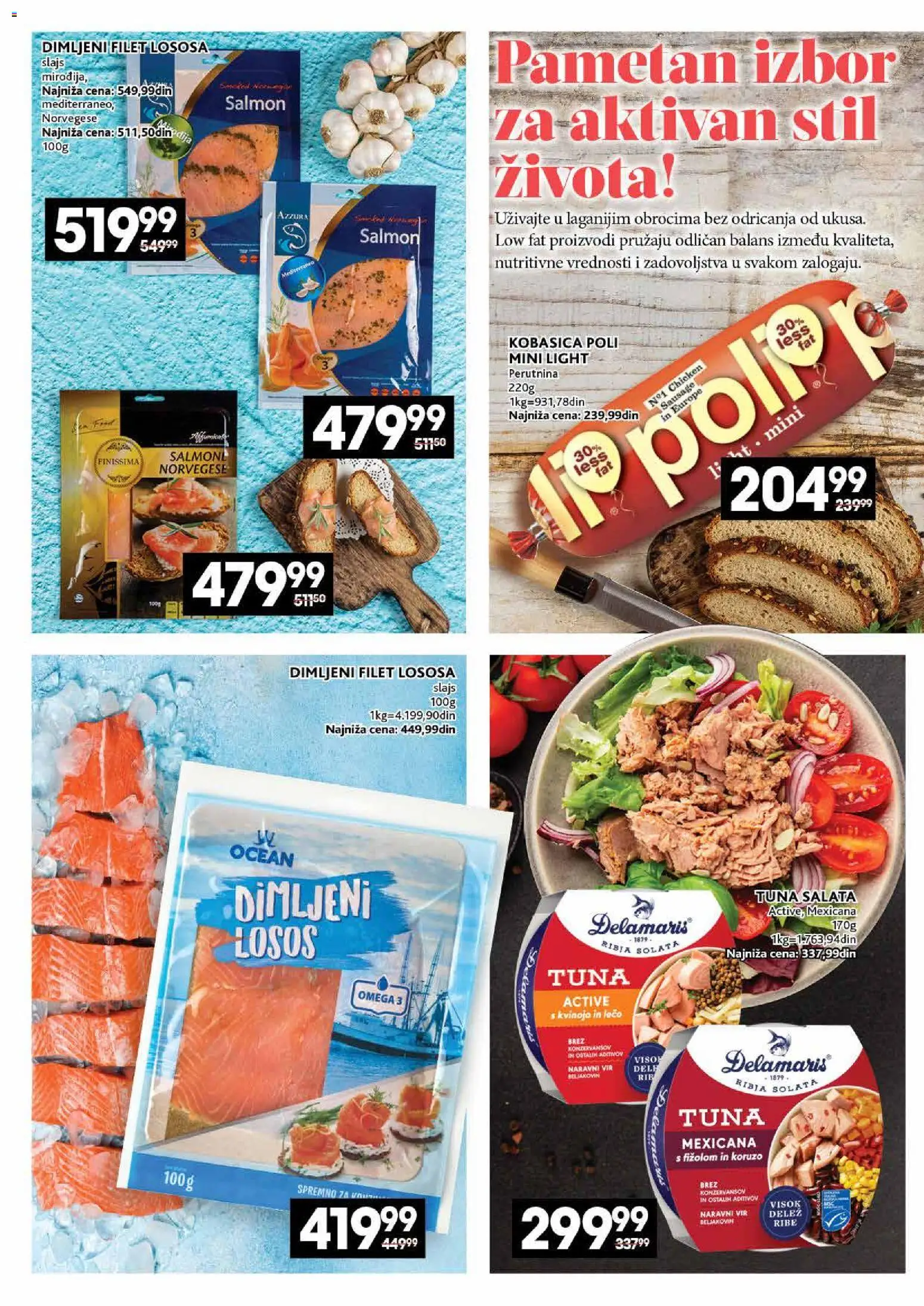 Mercator katalog - važi od 02.07.2026 | Strana: 16 | Proizvode: Salata, Losos, Kobasica