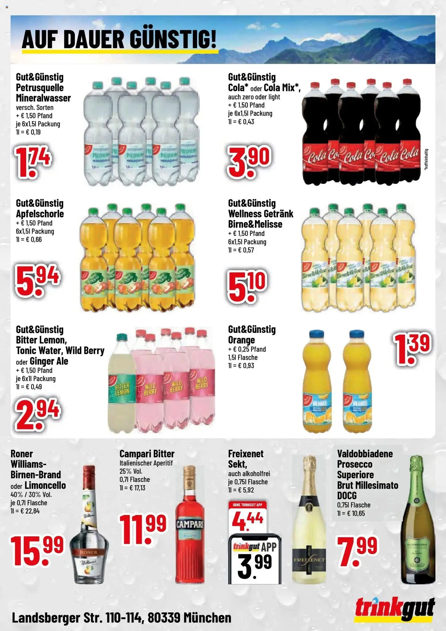 Trinkgut - trinkgut: Wochenangebote (ab 28.09.2026) » Angebote online | Seite: 4 | Produkte: Cola, Mineralwasser, Prosecco, Limoncello