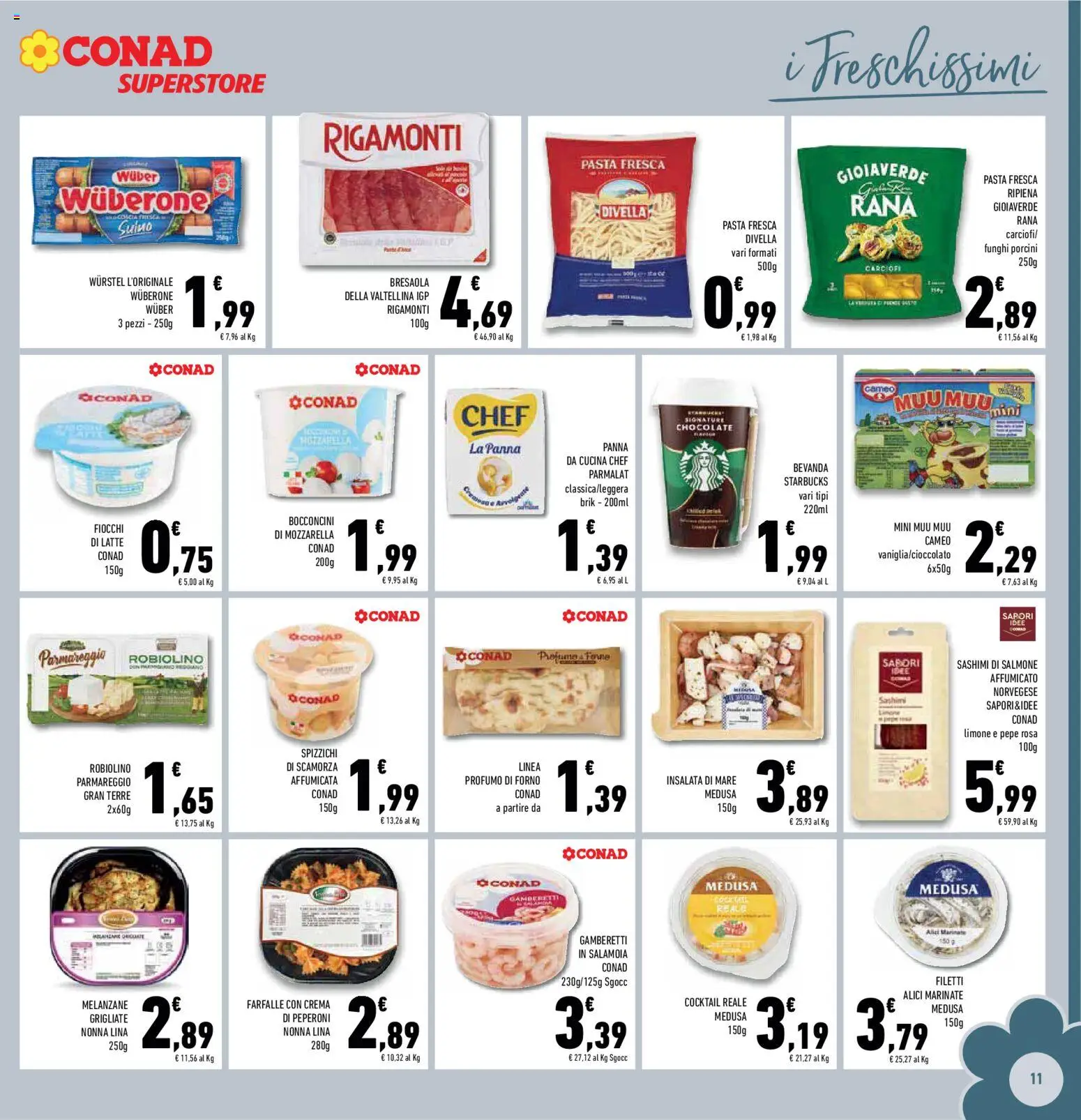 Volantino Conad del 01/07/2026 | Pagina: 11 | Prodotti: Bresaola, Latte, Carciofi, Gamberetti