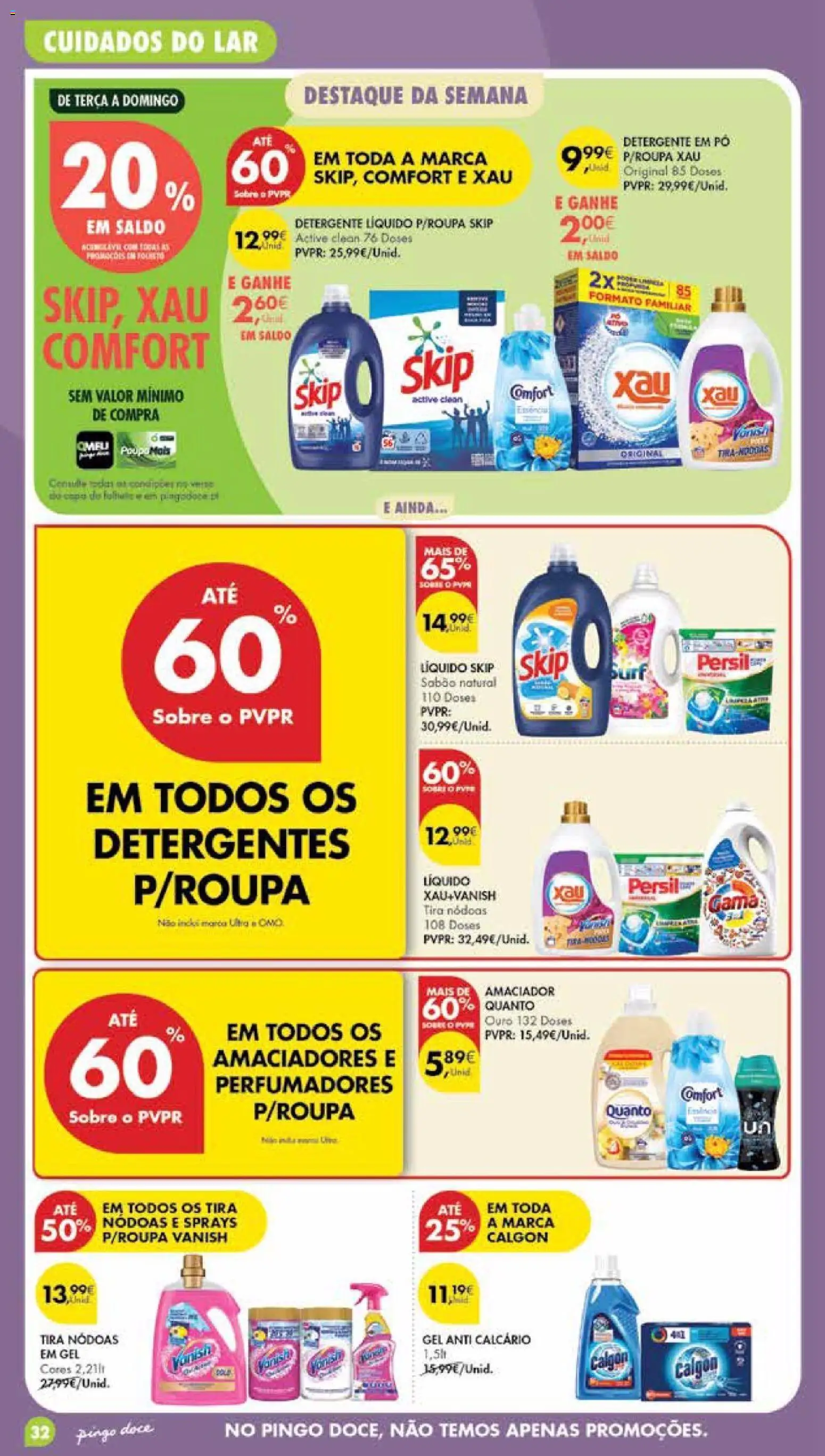 Pingo Doce folheto Poupe Esta Semana Madeira │ válido de 20/10/2026 | Página: 32 | Produtos: Pó, Sabão, Detergente, Persil