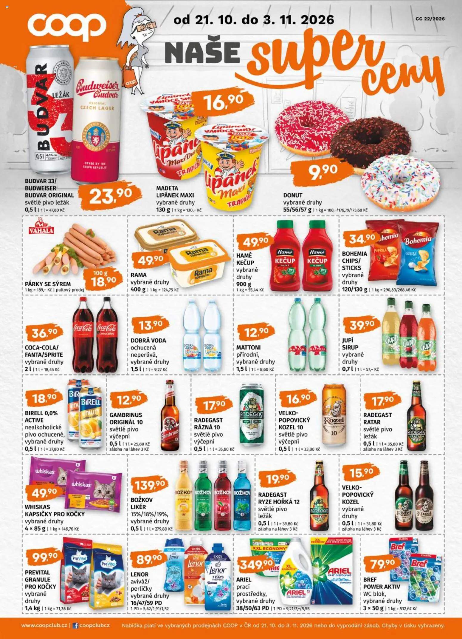 Trefa leták od 21.10.2026 | Strana: 9 | Produkty: Mattoni, Coca cola, Kozel, Likér