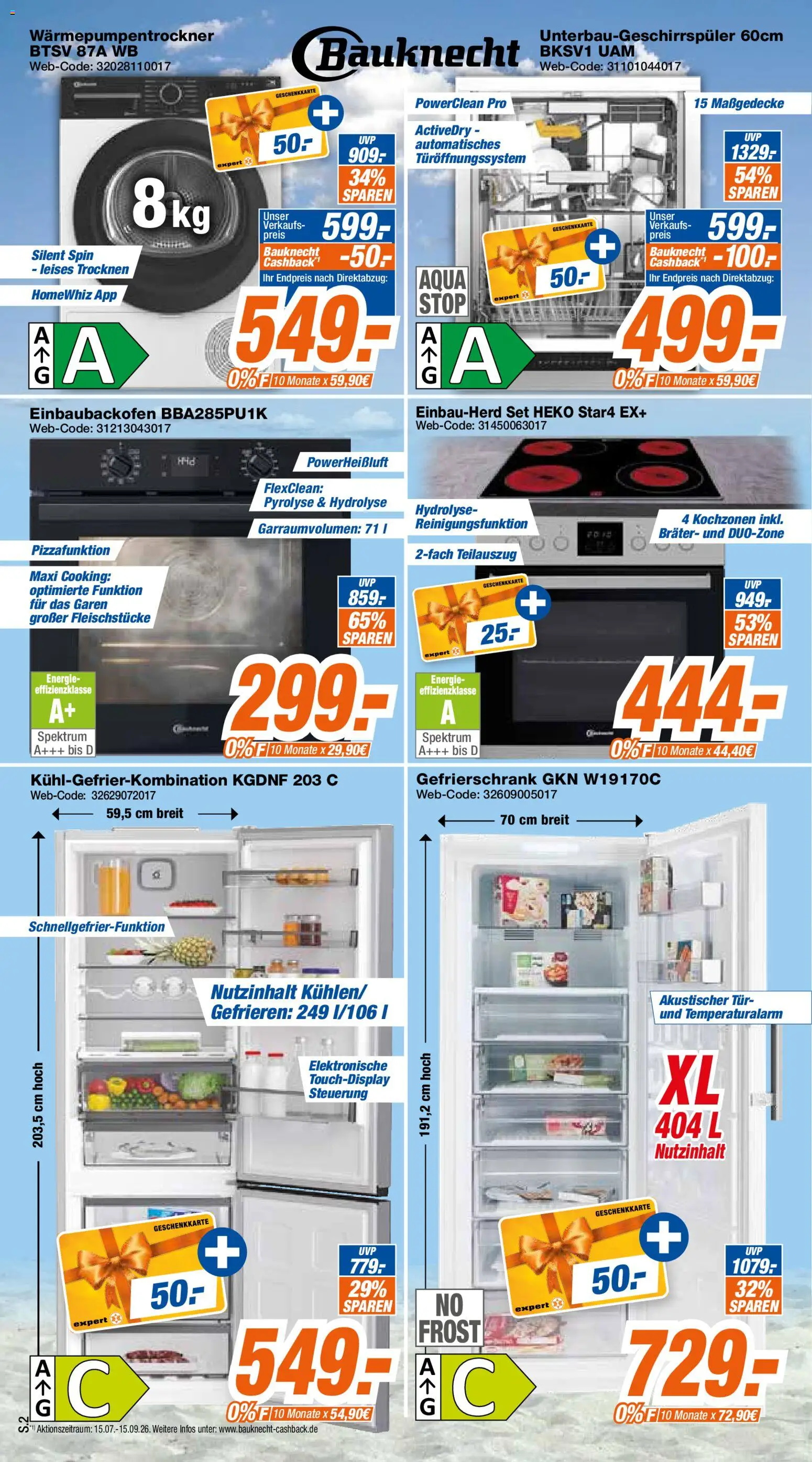 Expert Giessen – gültig ab 10.08.2026 | Seite: 2 | Produkte: Gefrierschrank, Tür, Kühlgefrierkombination
