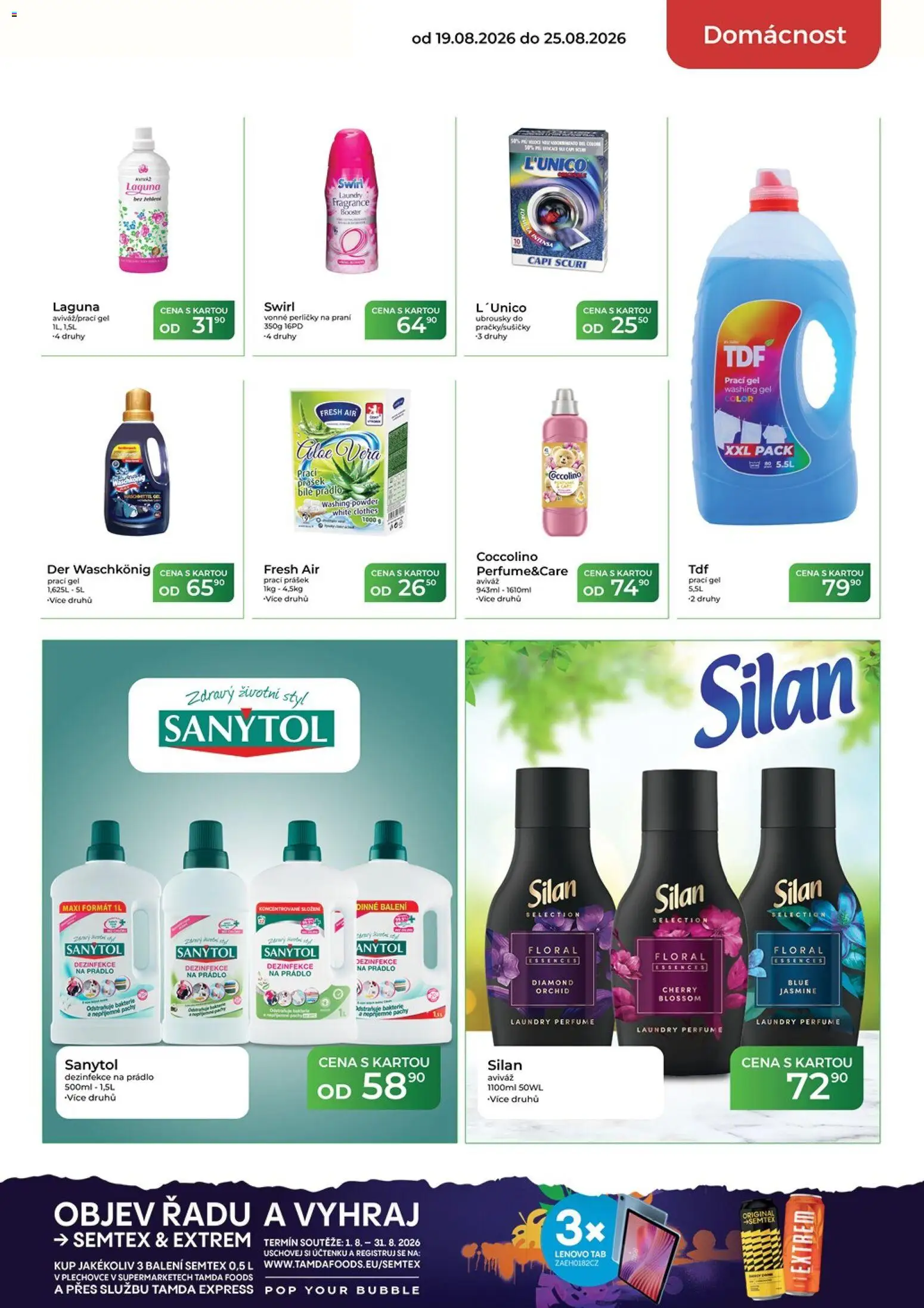 Tamda Foods leták od 19.08.2026 | Strana: 51 | Produkty: Aviváž, Dezinfekce na prádlo, Silan, Sanytol