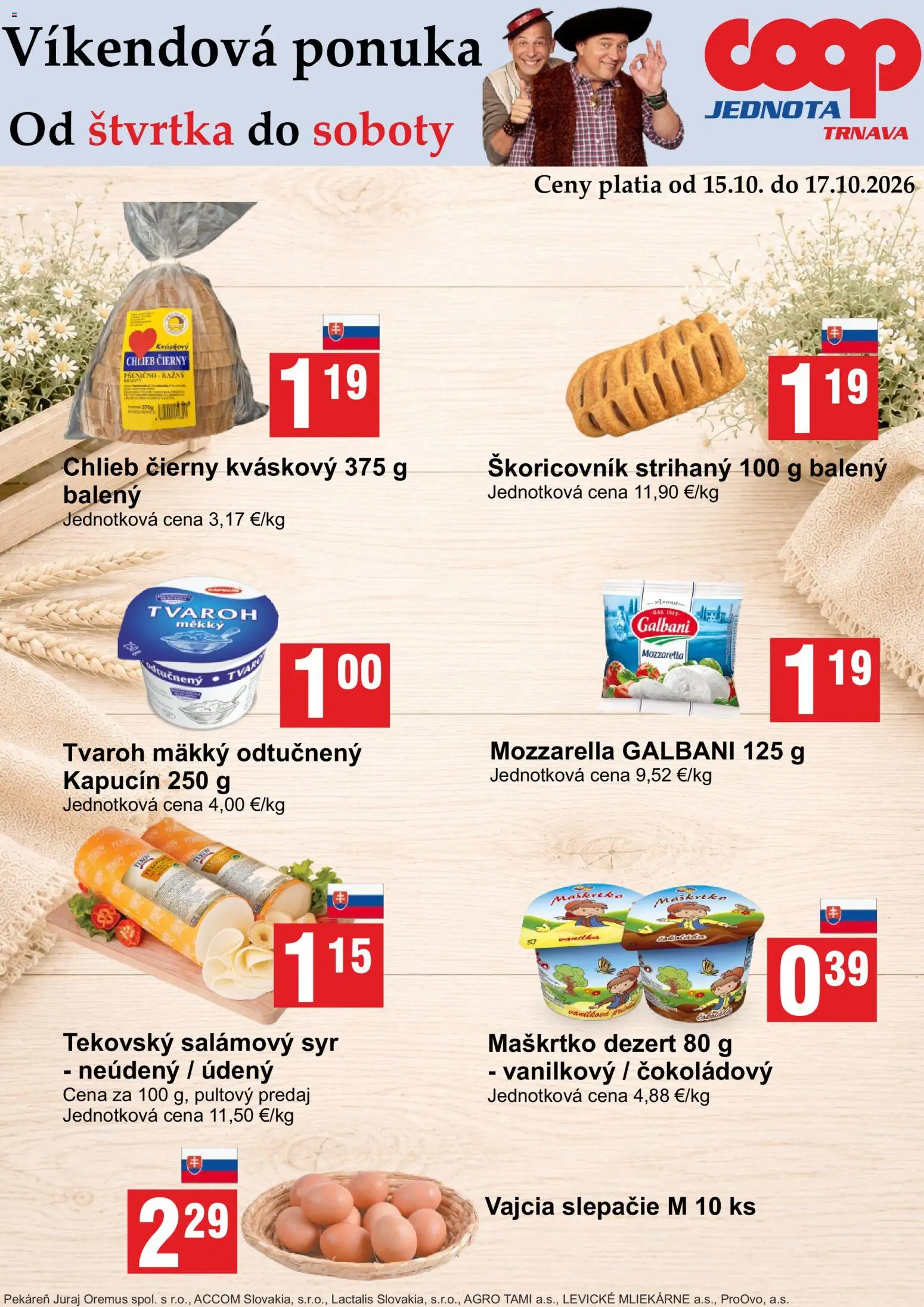Nové COOP Jednota akcie – leták je platný od 15.10.2026 | Strana: 1