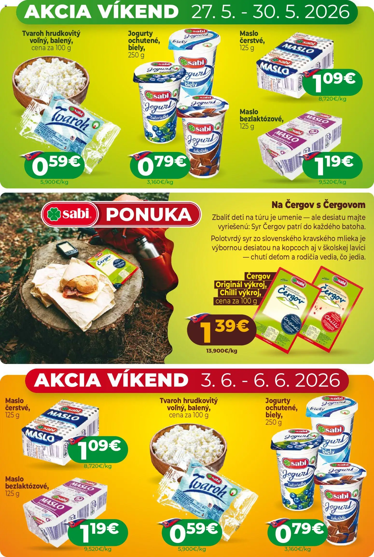 Nové Milk Agro akcie – leták je platný od 27.05.2026 | Strana: 3 | Produkty: Maslo, Jogurt, Chilli, Tvaroh