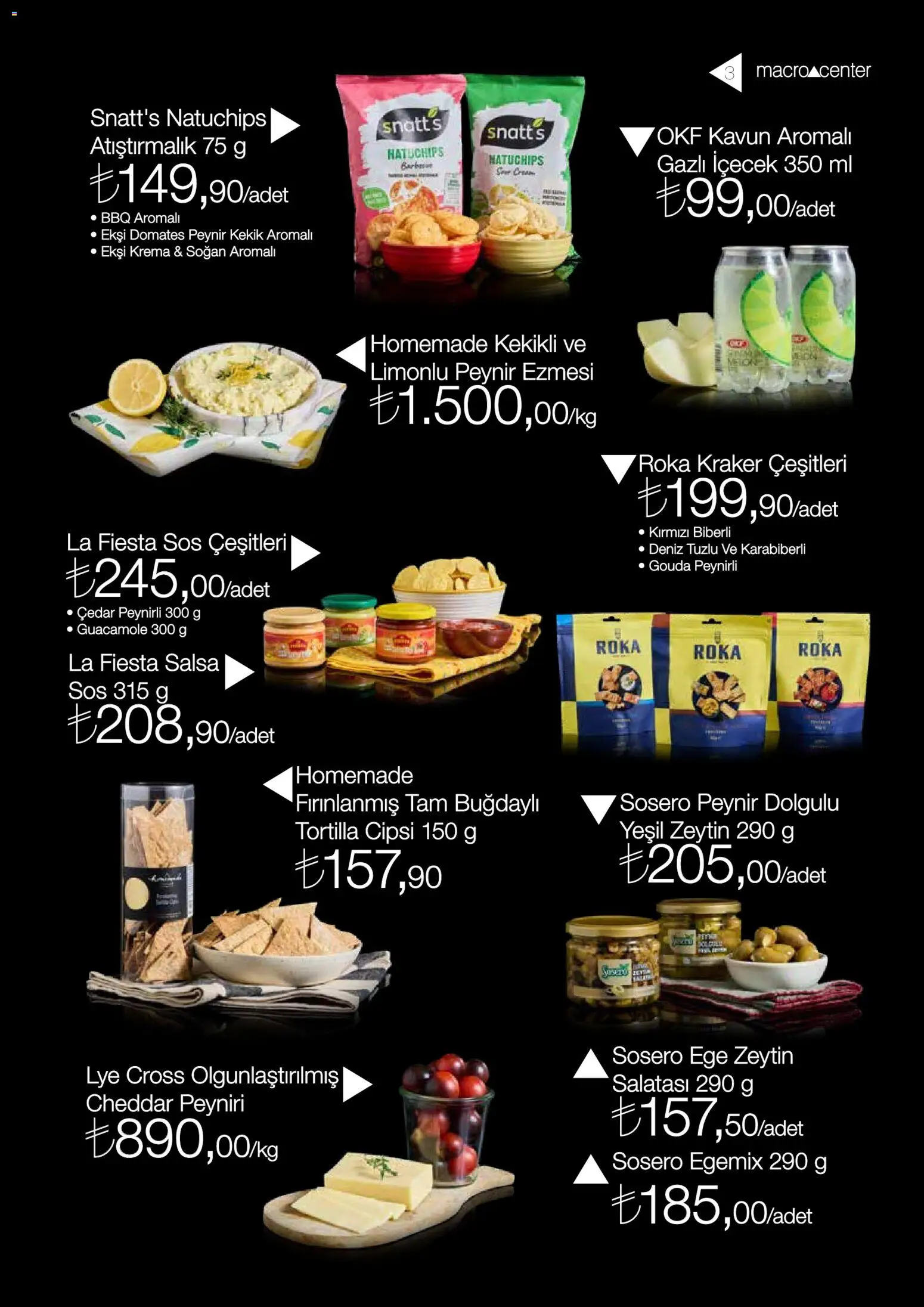 Migros Katalog - MacroStyle - 01 Ağustos 2026 tarihinden itibaren geçerlidir | Sayfa: 3 | Ürünler: Atıştırmalık, Peynir, Soğan, Kavun