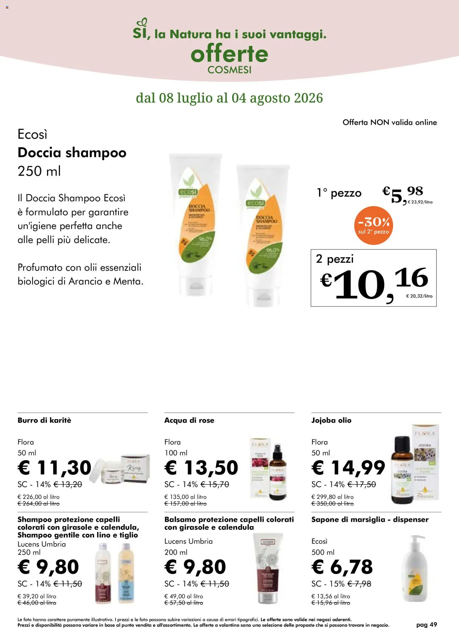 Volantino Natura Sì del 08/07/2026 | Pagina: 49