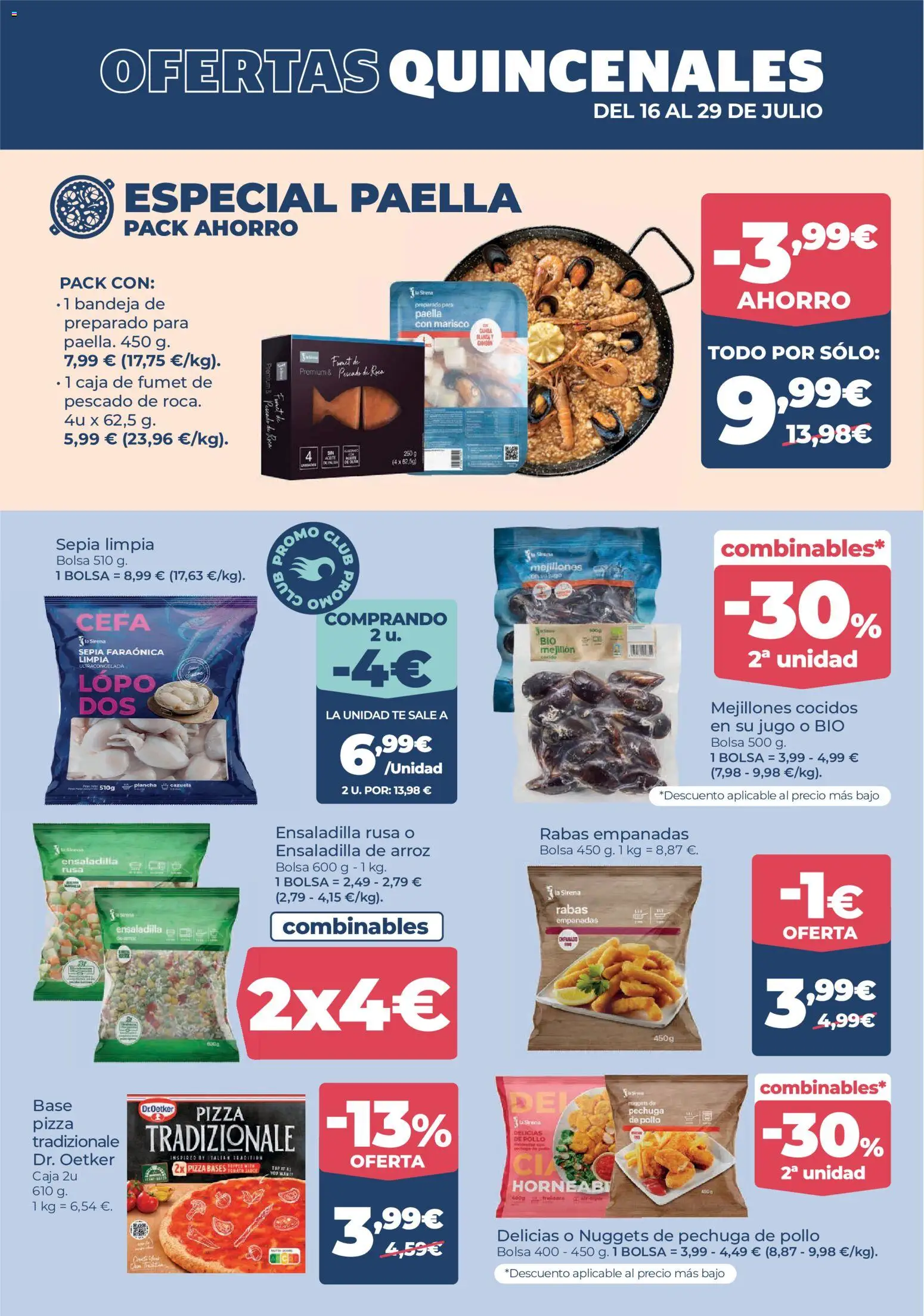 La Sirena folleto │ válido desde el 16/07/2026 | Página: 4 | Productos: Ensaladilla, Bolsa, Plancha, Nuggets