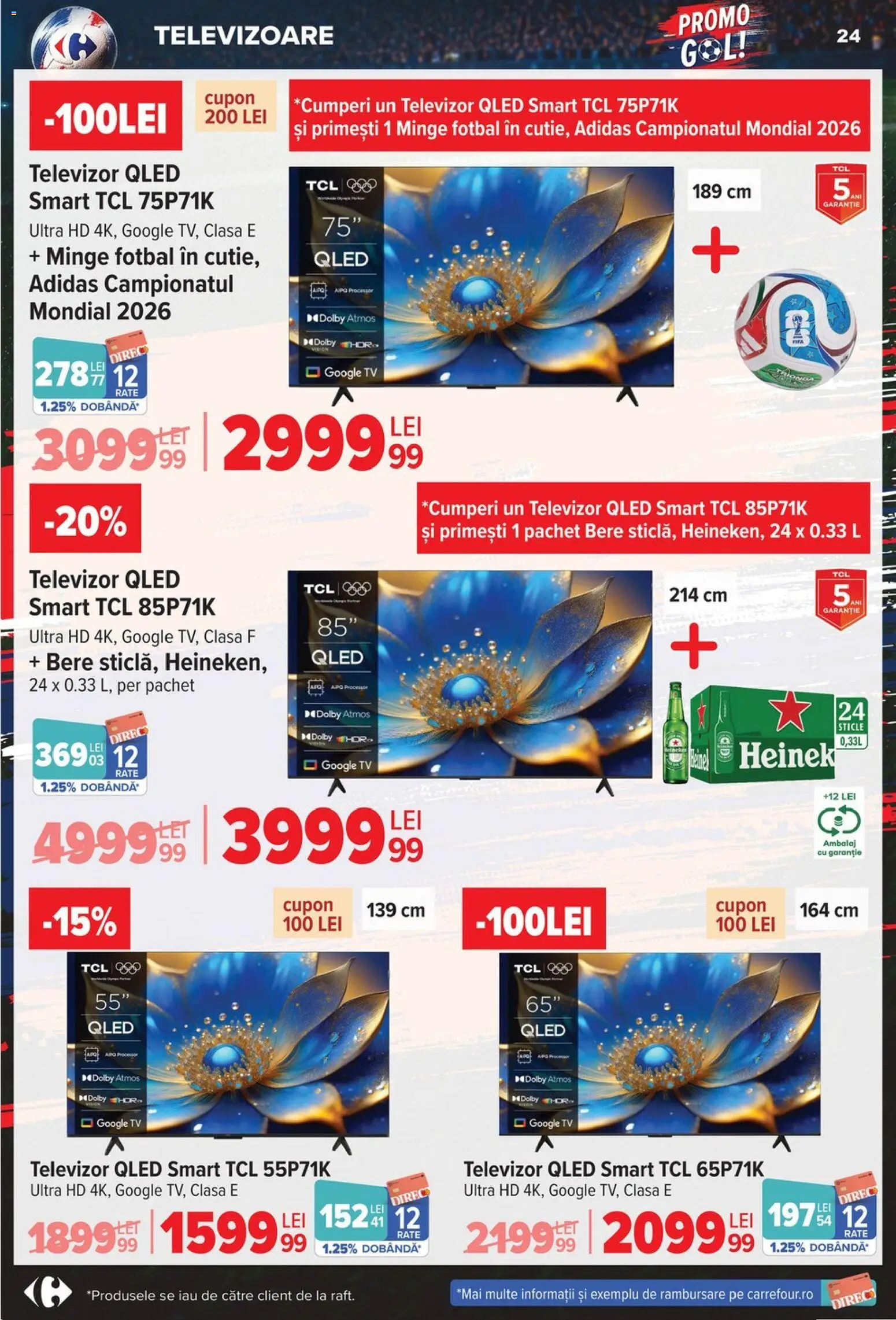 Noul catalog Carrefour – valabil de la 03.06.2026 | Pagină: 24 | Produse: Televizor, Bere