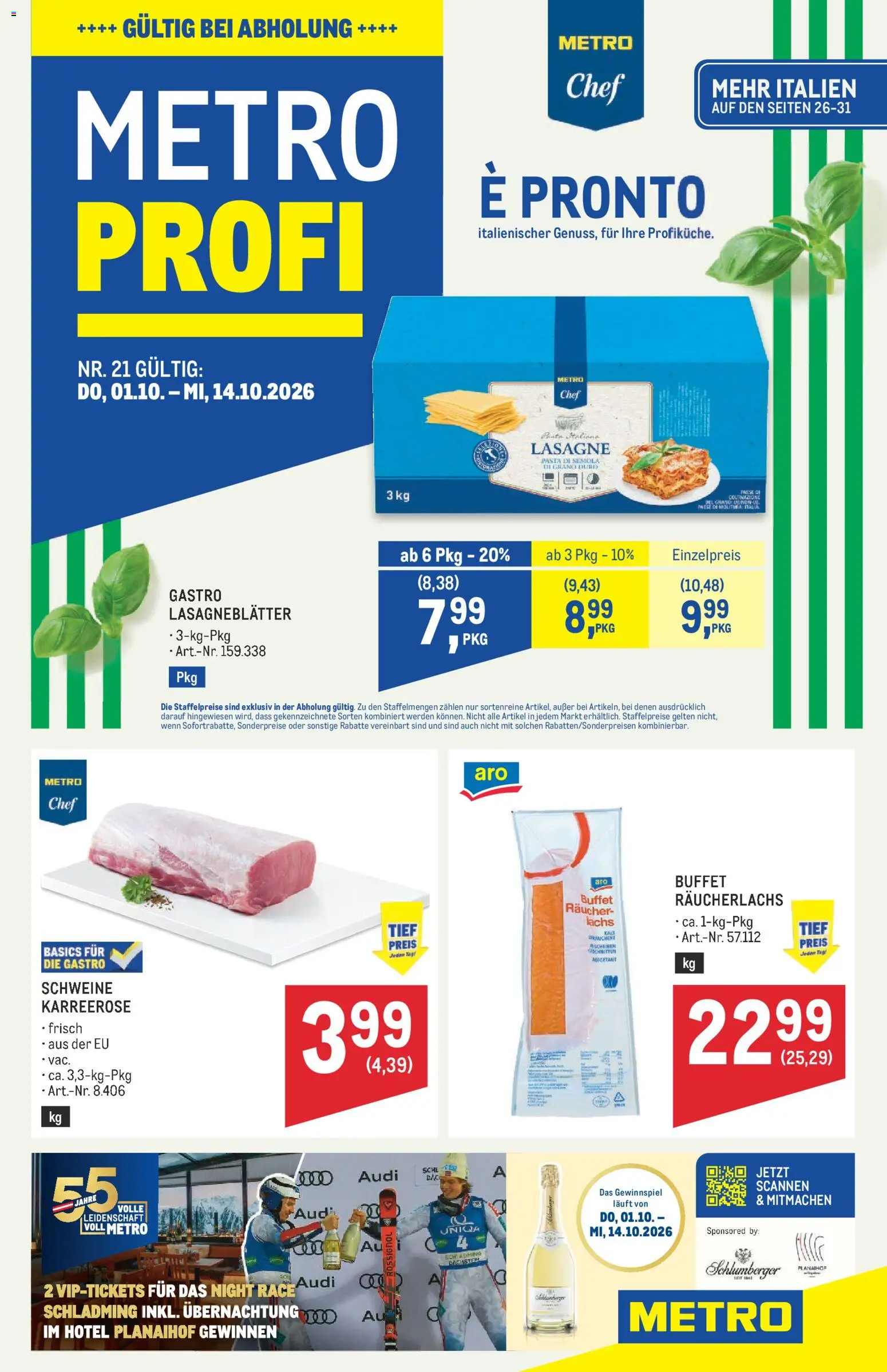 Metro angebote Profi gültig ab 01.10.2026 | Seite: 1 | Produkte: Pasta