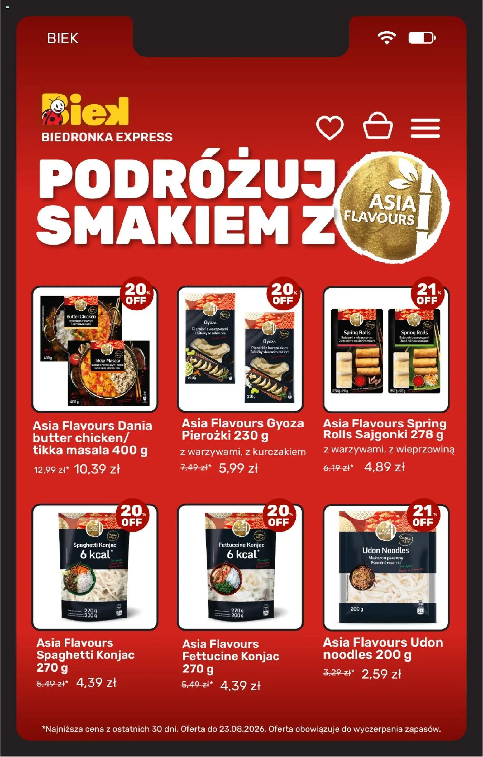 Biedronka Polsko leták - Biek Exspress od 21.08.2026 | Strana: 9 | Produkty: Gyoza, Butter chicken