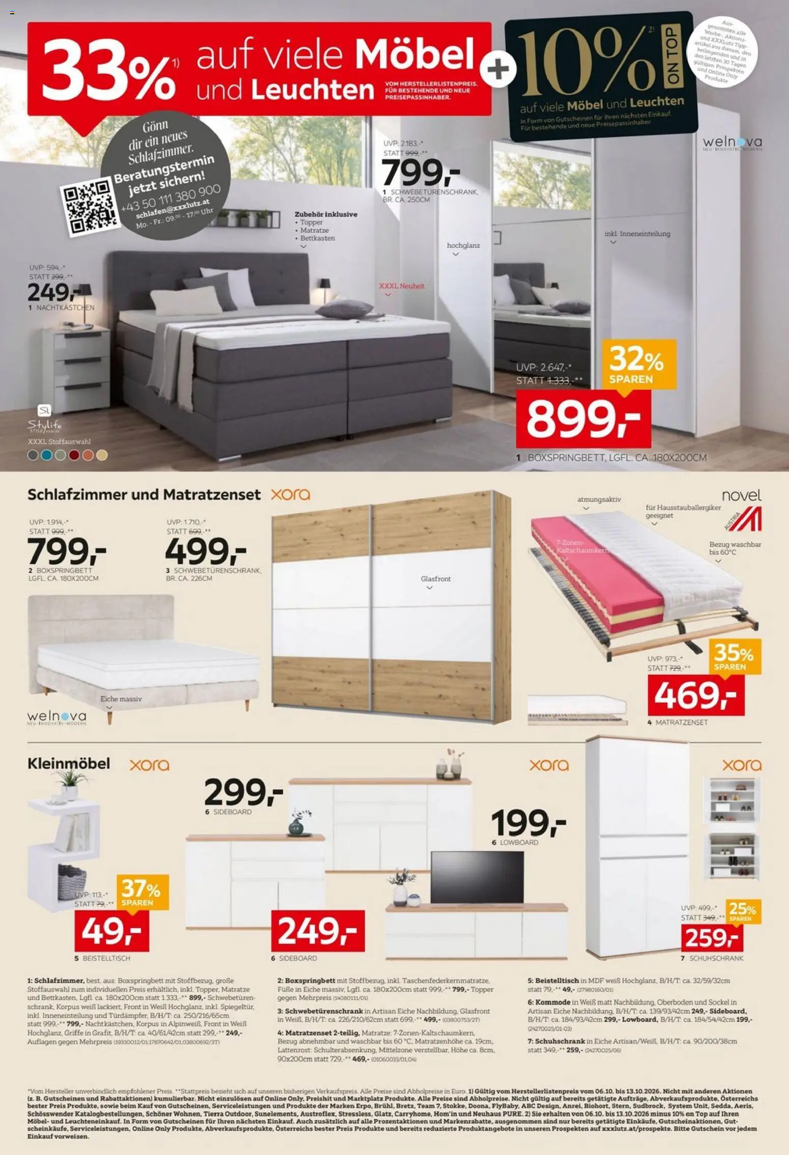 XXXLutz 33% Sofas aufviele gültig ab 06.10.2026 | Seite: 3 | Produkte: Uhr, Matratze, Kommode, Lattenrost
