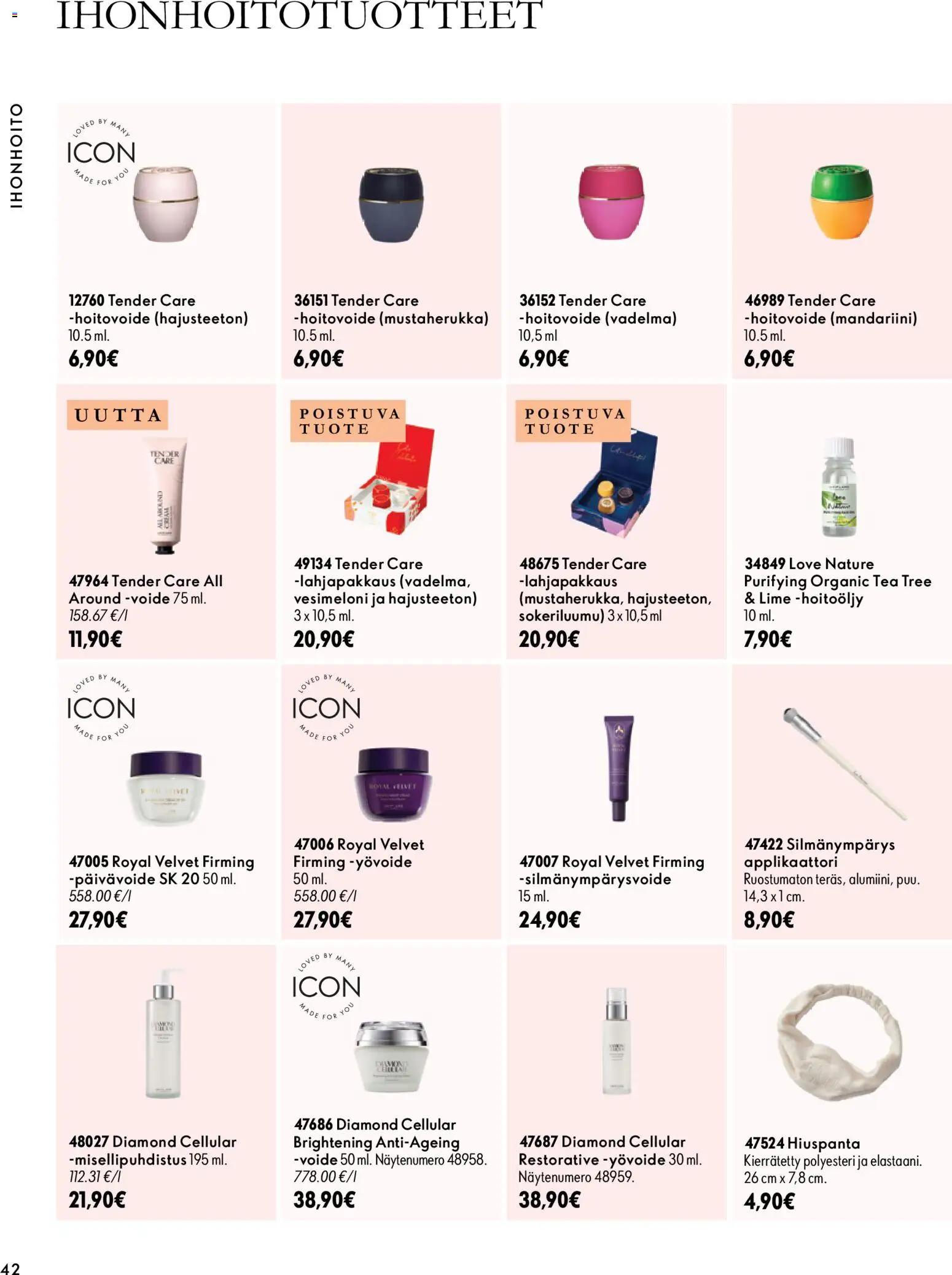 Oriflame tarjoukset – voimassa 07/10/2026 alkaen | Sivu: 42 | Tuotteet: Vadelma, Vesimeloni, Yövoide, Silmänympärysvoide