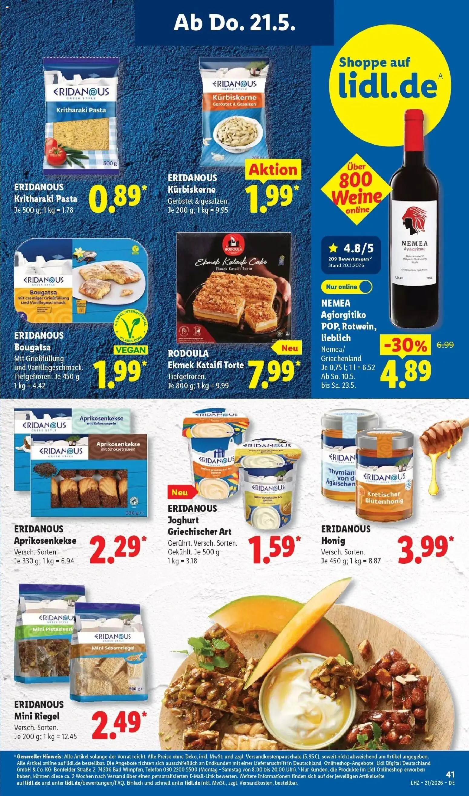 Lidl Prospekt Weikersheim – gültig ab 17.05.2026 | Seite: 57 | Produkte: Joghurt, Bad, Pasta, Telefon