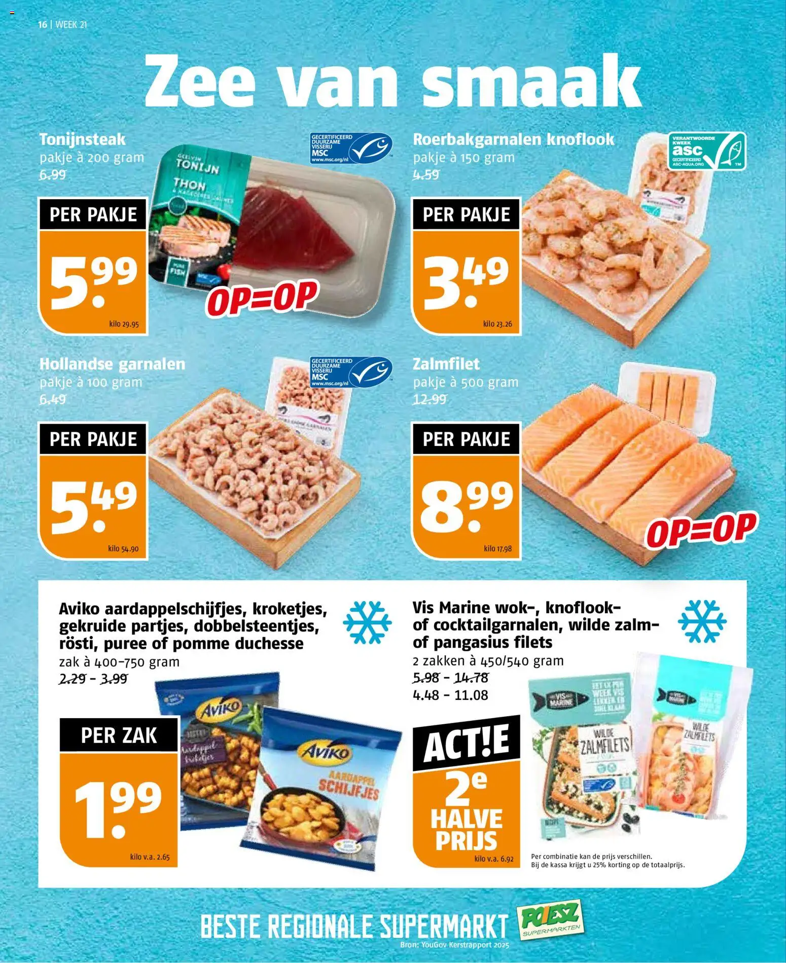 {H1} | Pagina: 16 | Producten: Aardappel, Vis, Tonijn, Knoflook