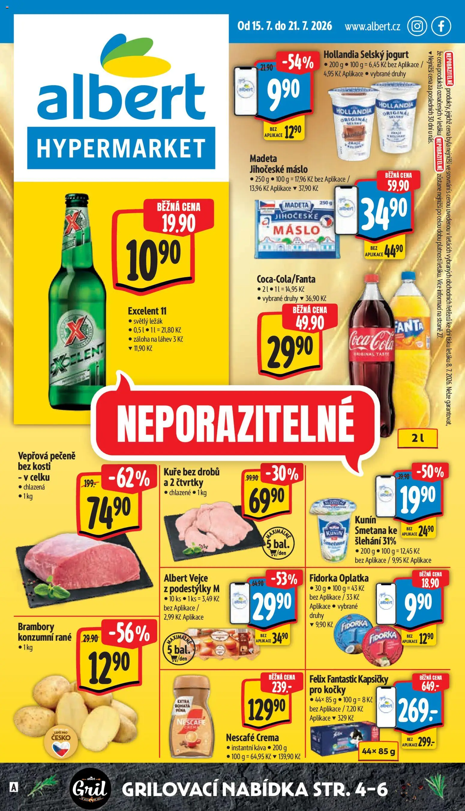 Albert leták - Hypermarket od 15.07.2026 | Strana: 1 | Produkty: Felix, Felix fantastic, Láhev, Cola