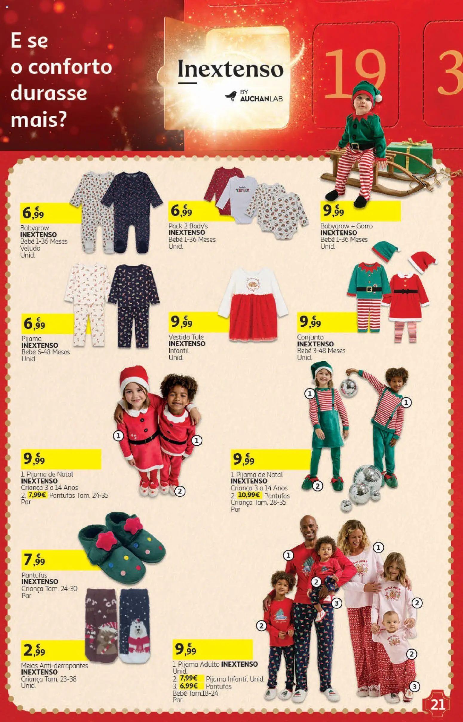 Auchan Presentes │ válido de 01/11/2026 | Página: 21 | Produtos: Vestido, Pijama infantil, Pijama, Gorro